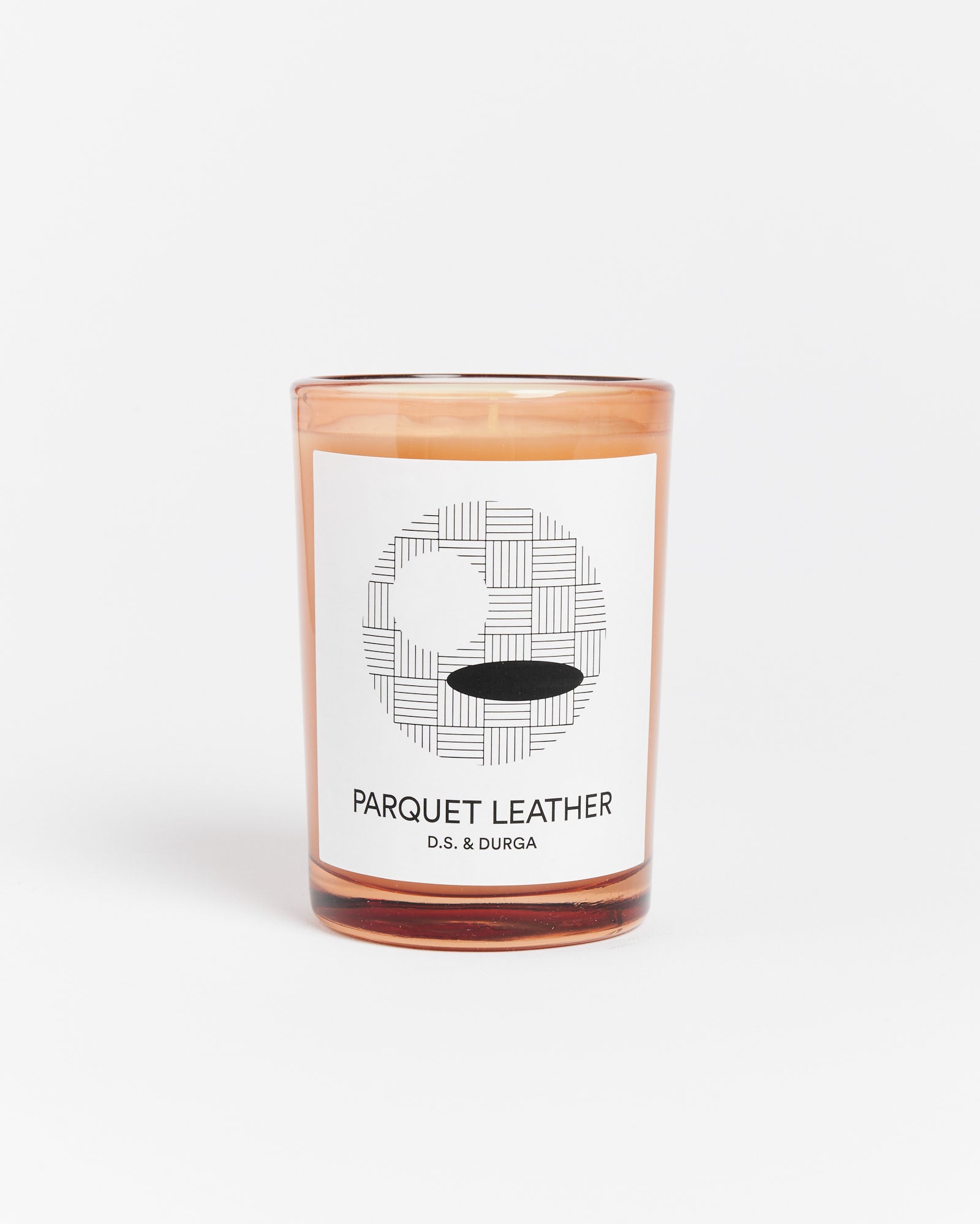 Candle in Parquet Leather