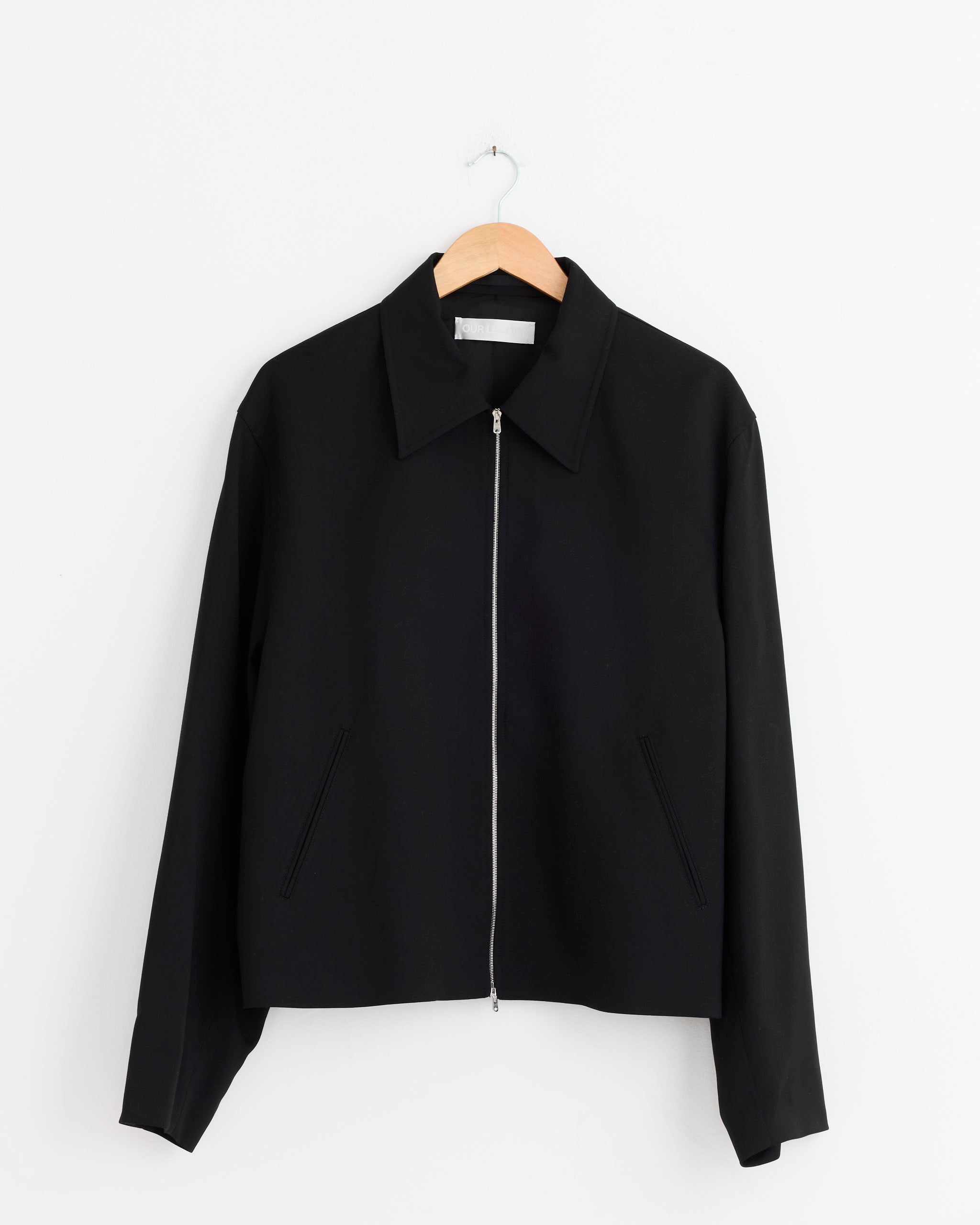 ジャケット・アウター OUR LEGACY MINI JACKET BLACK Mini Jacket in Black Worsted Wool