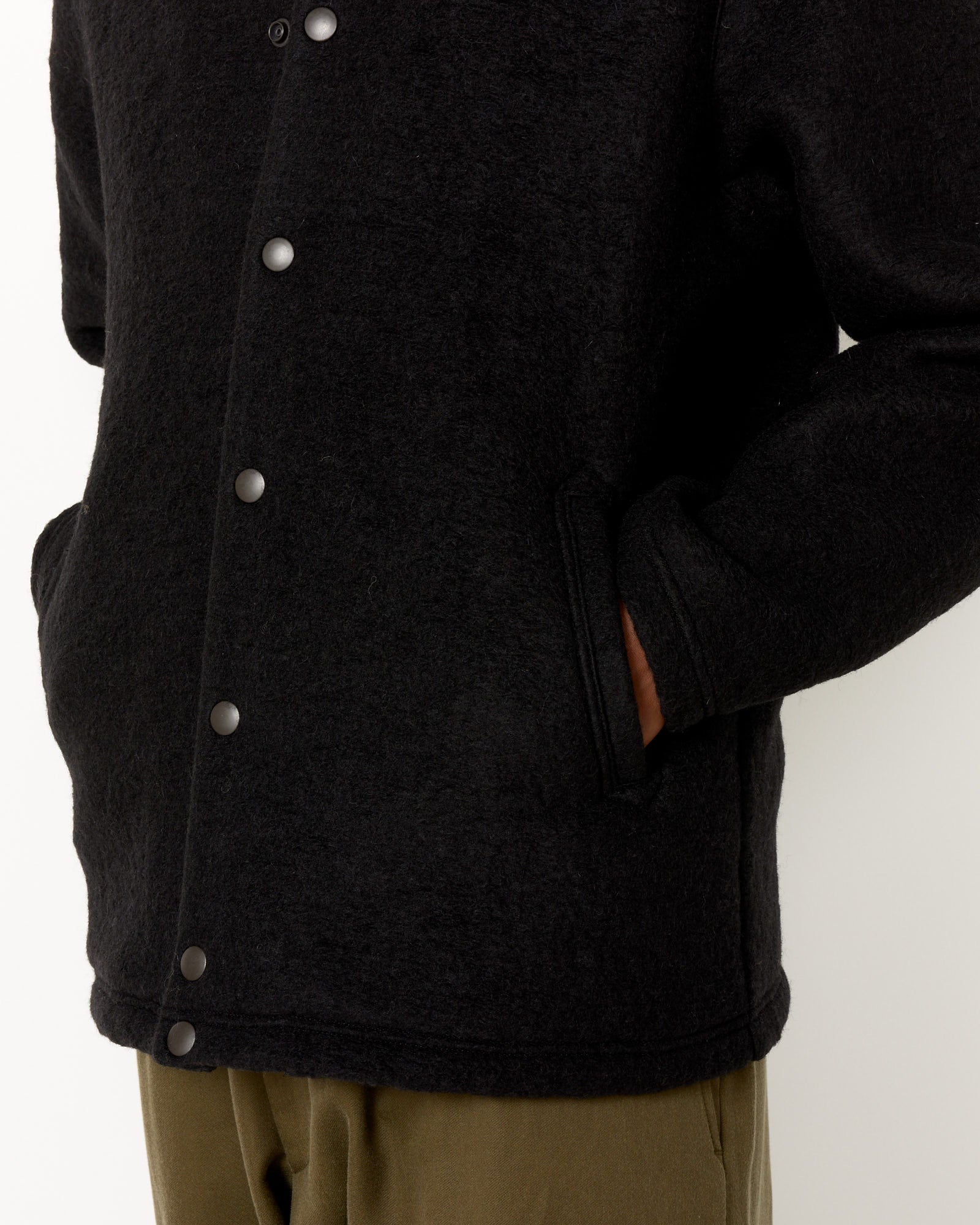 Wool Collarless Jacket