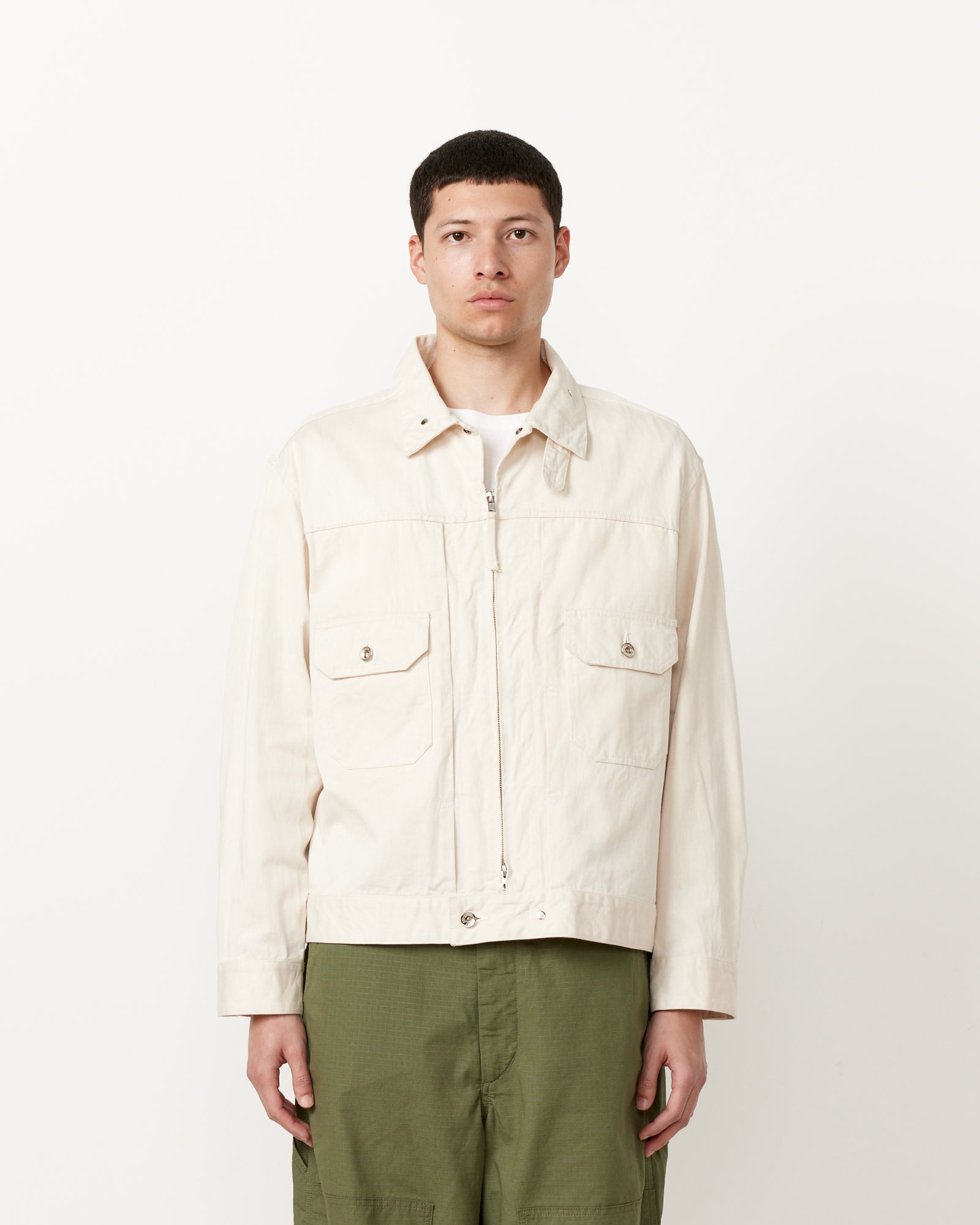 White Trucker Jacket Trucker Jacket In Natural1