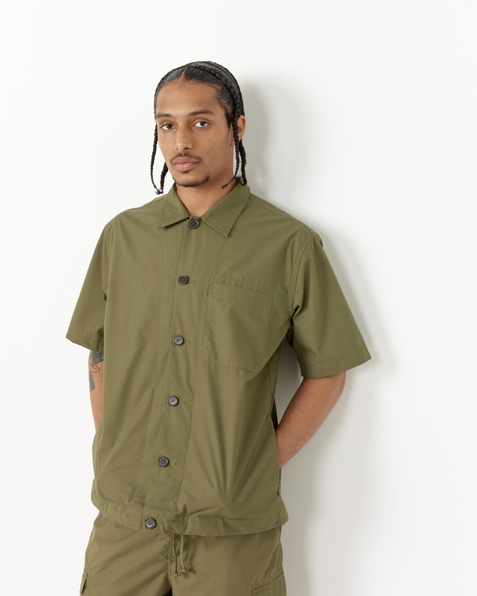 Tech Overshirt in Olive