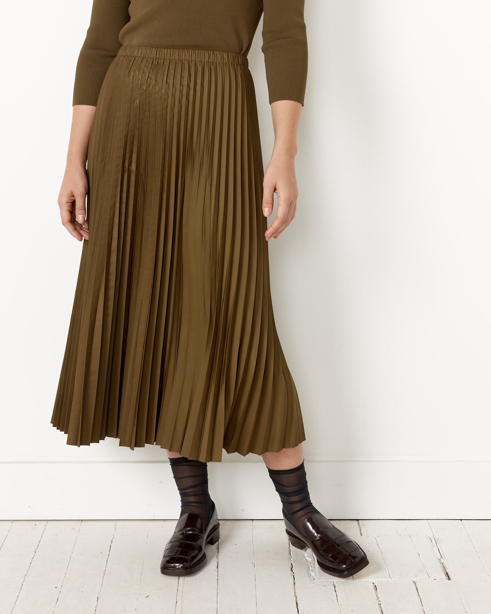 Pleated Pullon Skirt