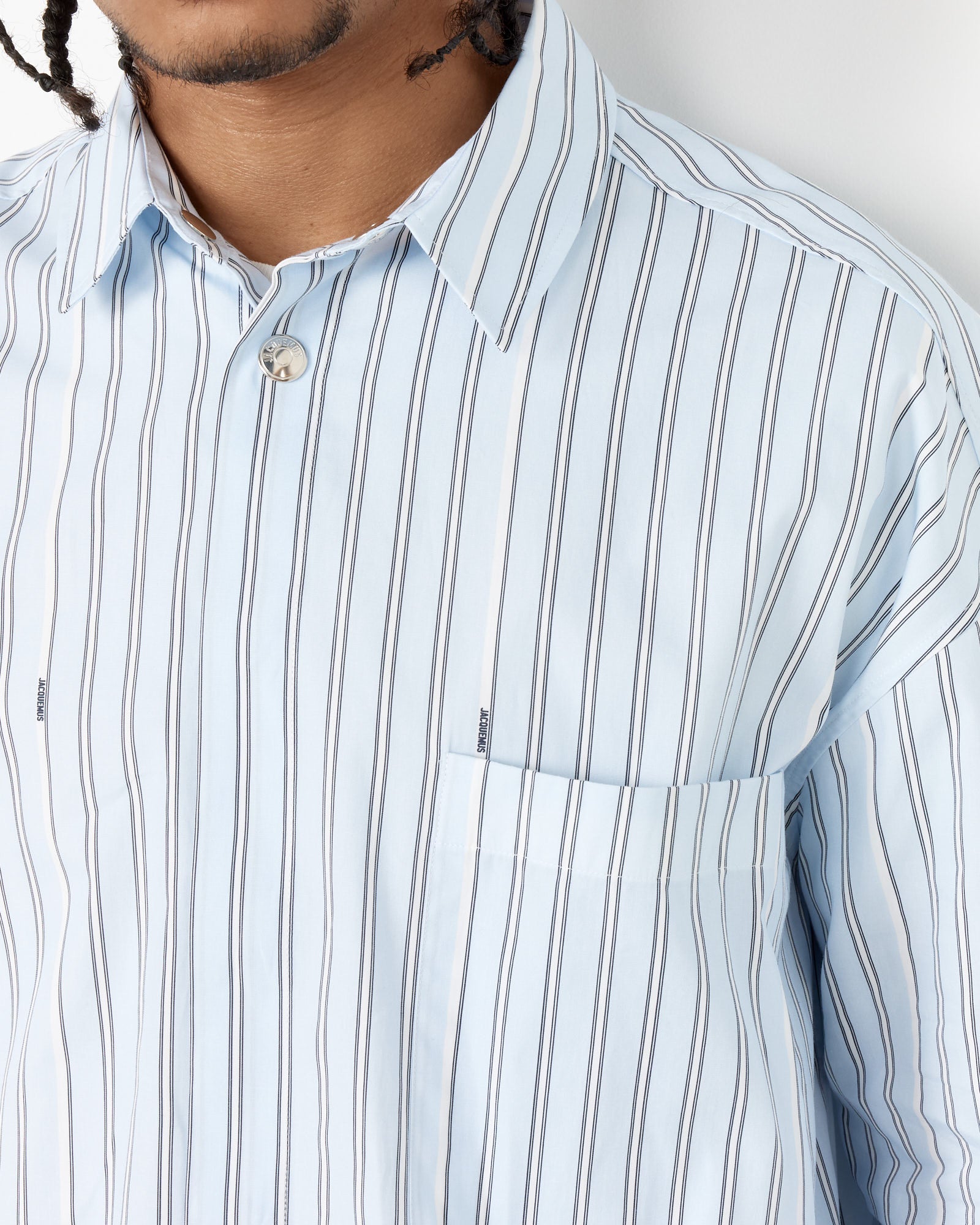 La Chemise Manches Longue Shirt in Blue Stripe