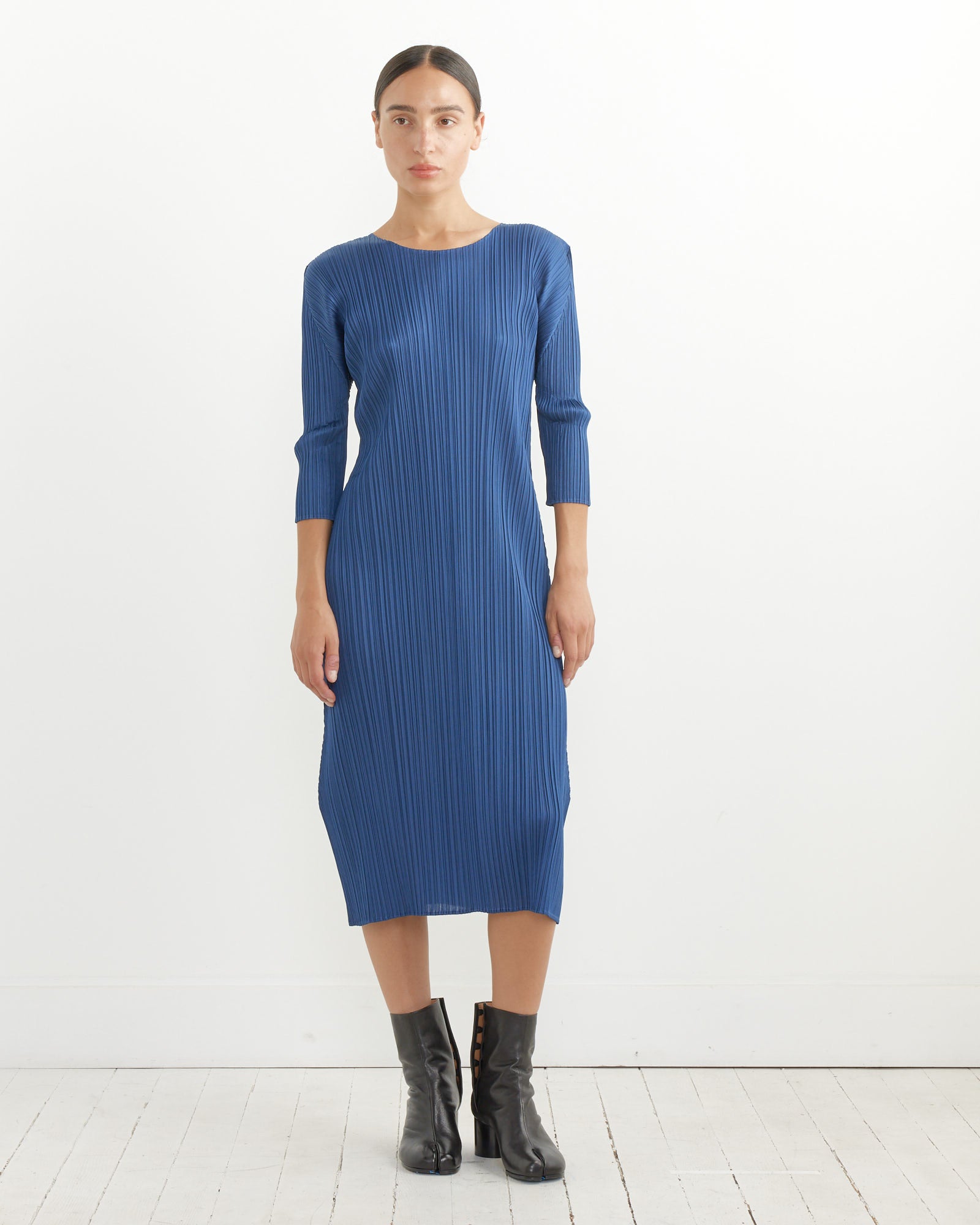 issey miyake blue dress Wave Dress Club21.com