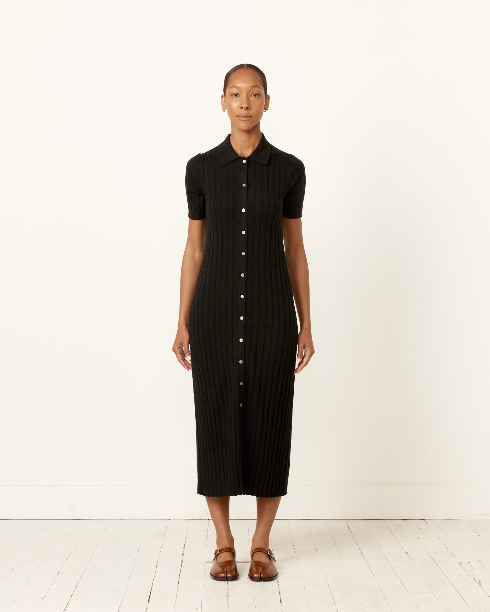 Alice Ribbed Sweater Dress in Black Alice Ribbed Sweater Dress in Black