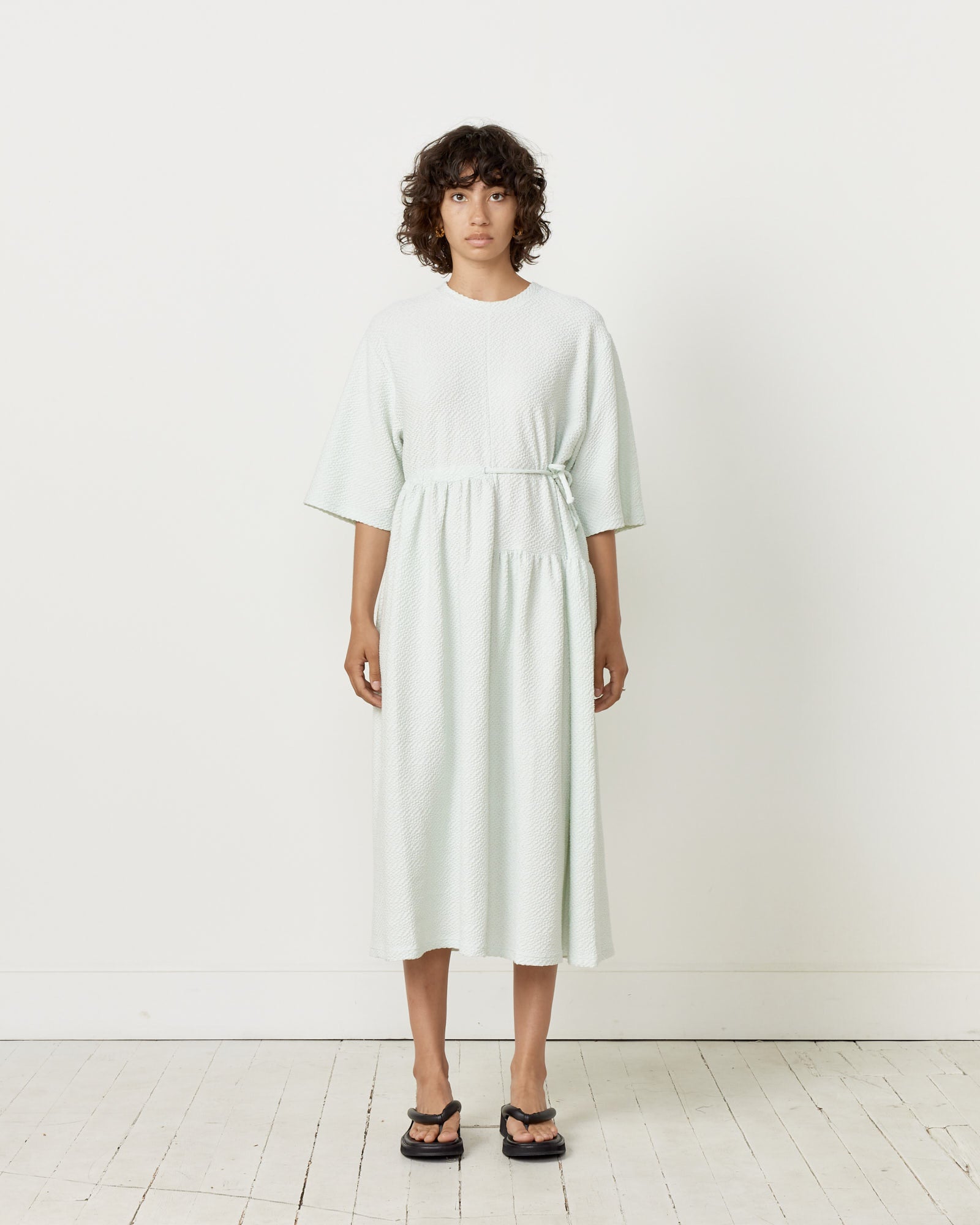 Mismatch Jersey Dress in Illusion Blue Mismatch Jersey Dress in Illusion Blue