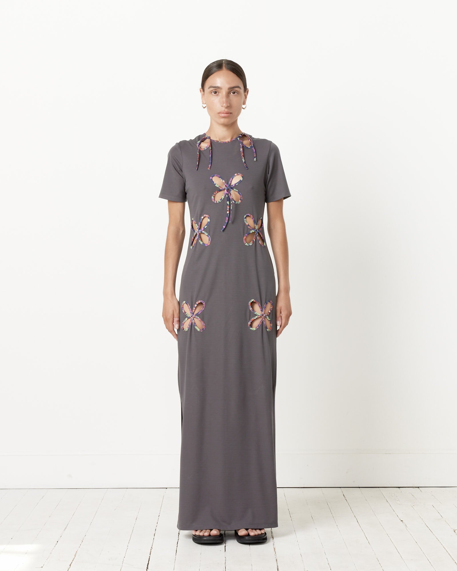 grey dress with flowers Grey Floral Dresses for Women