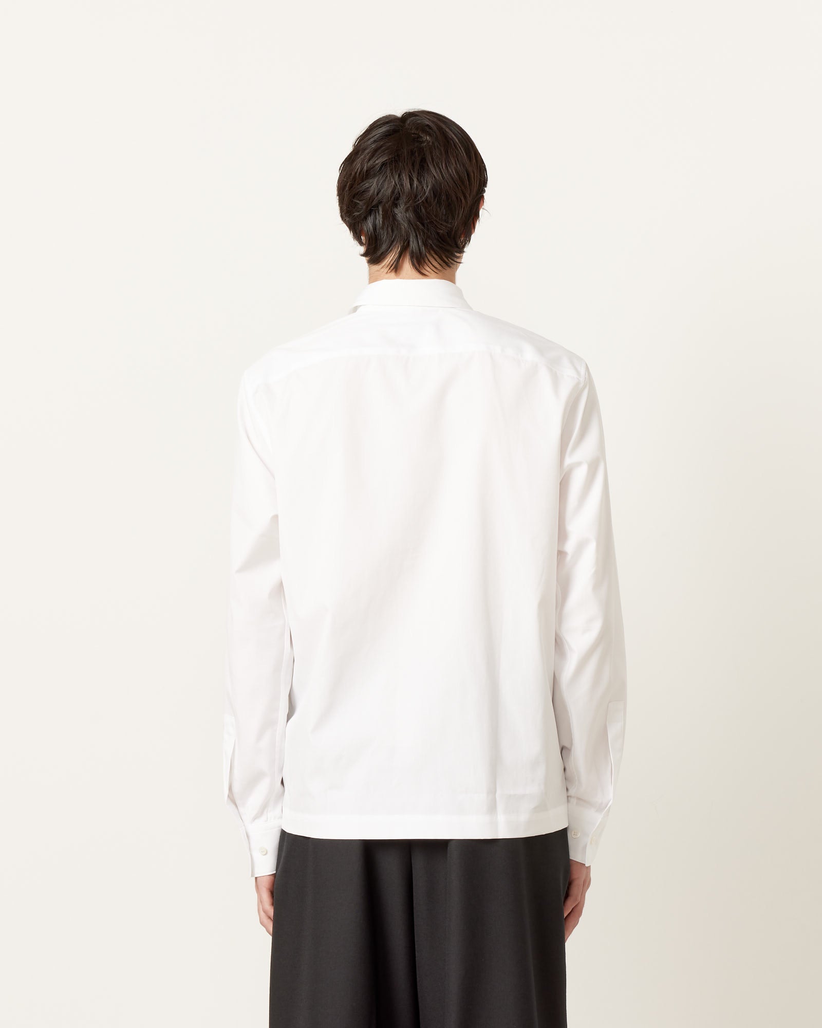 Zip-Front Shirt in White