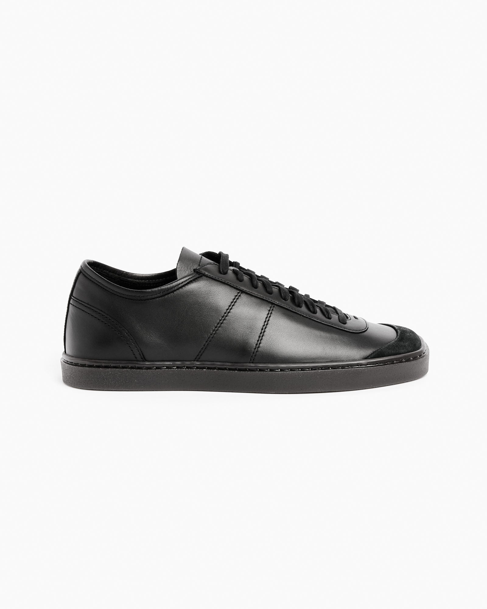 Linoleum Basic Laced Up Trainers in Black