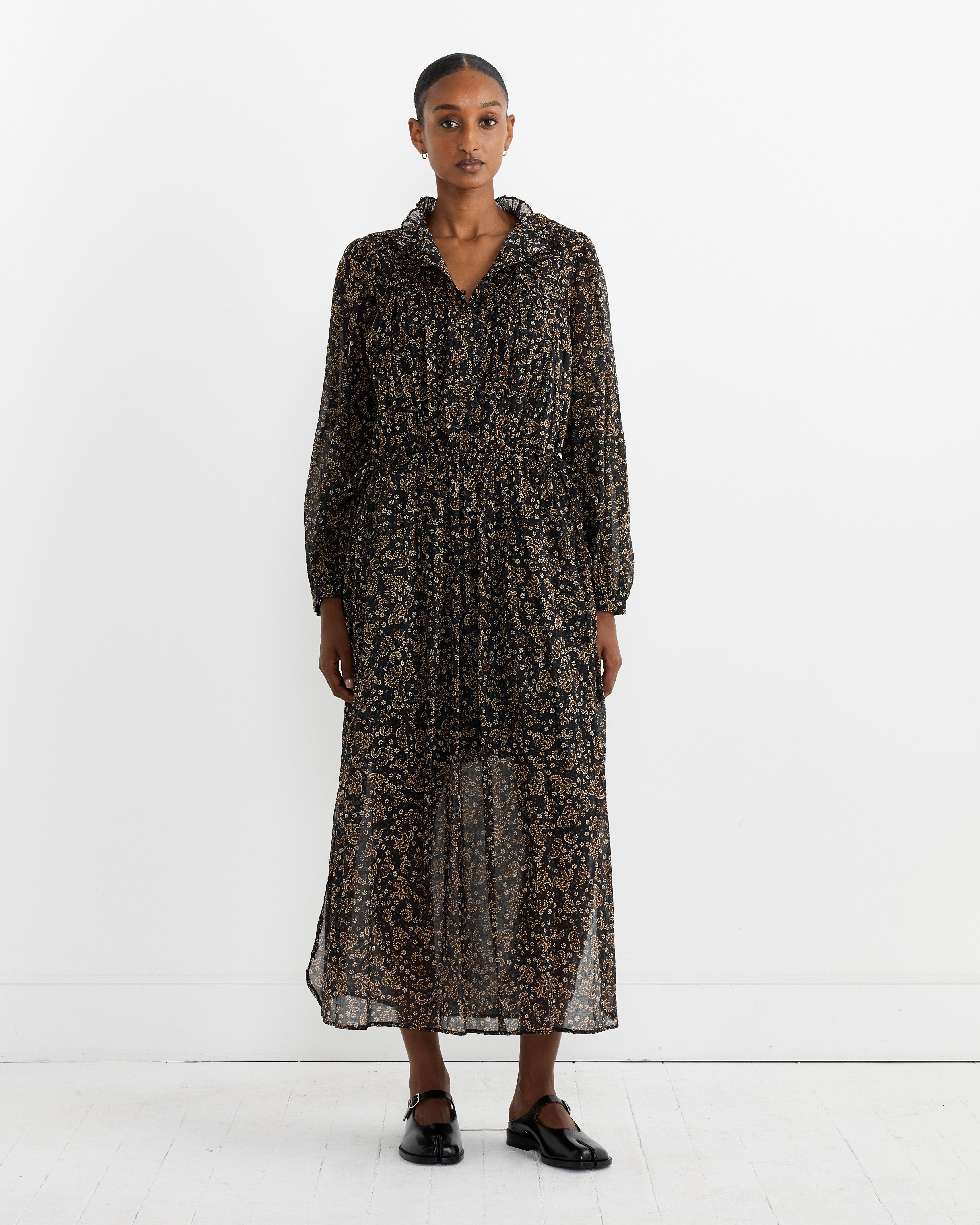 Dalida Dress in Black/Ochre Dalida Dress in Black/Ochre