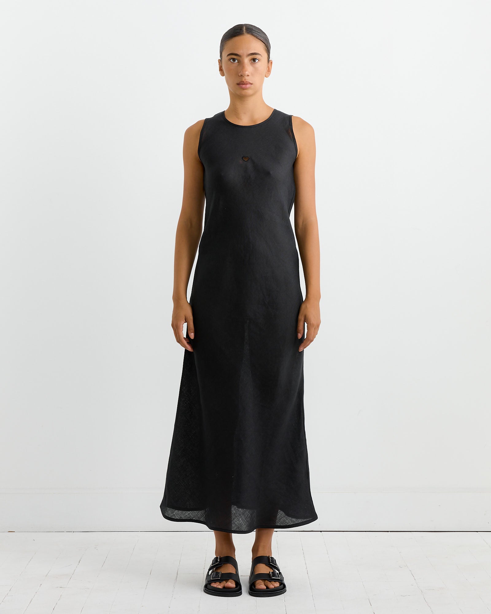 Dydine Heart Tank Dress in Black Dydine Heart Tank Dress in Black