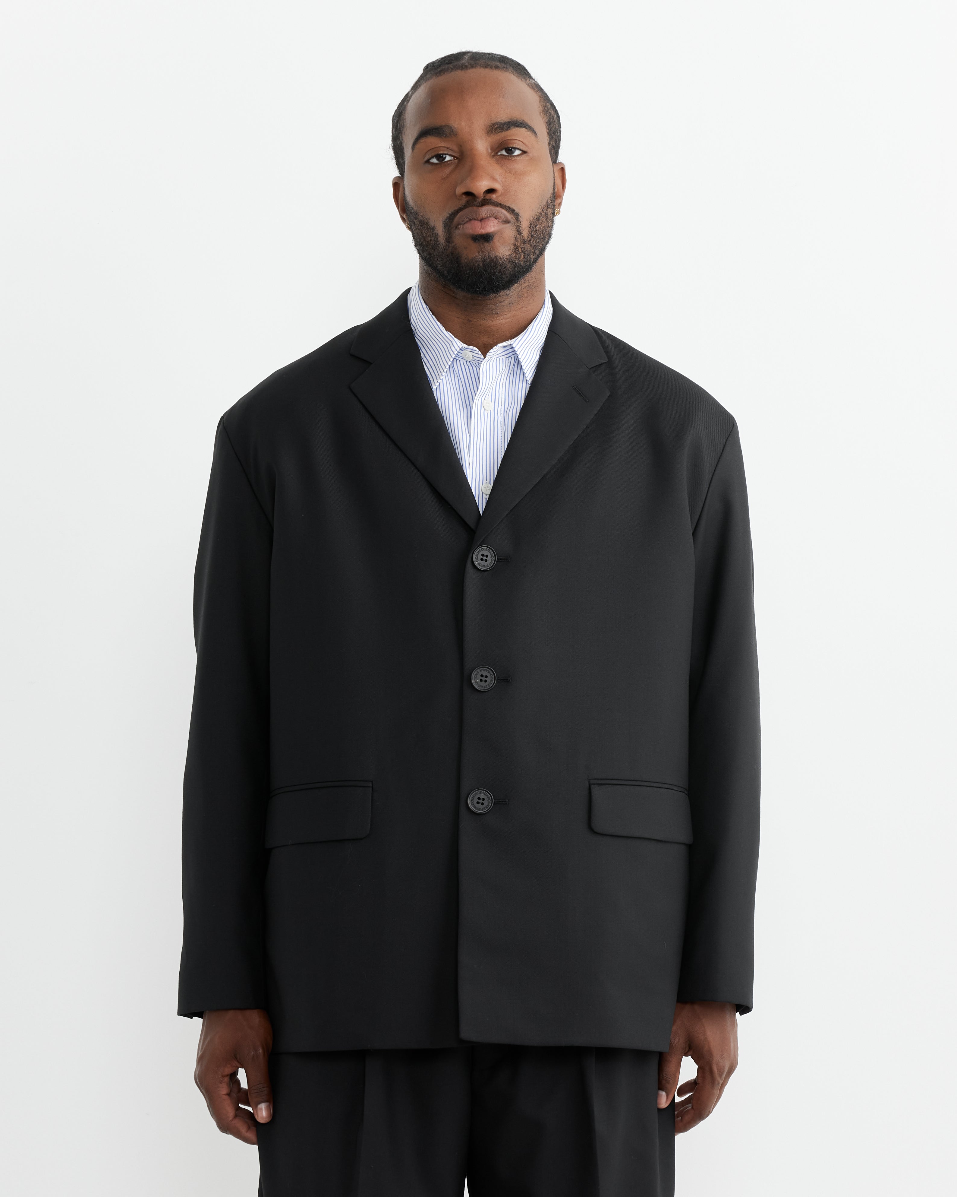 oversized dress coat Custom Made Oversized Black Wool Coat