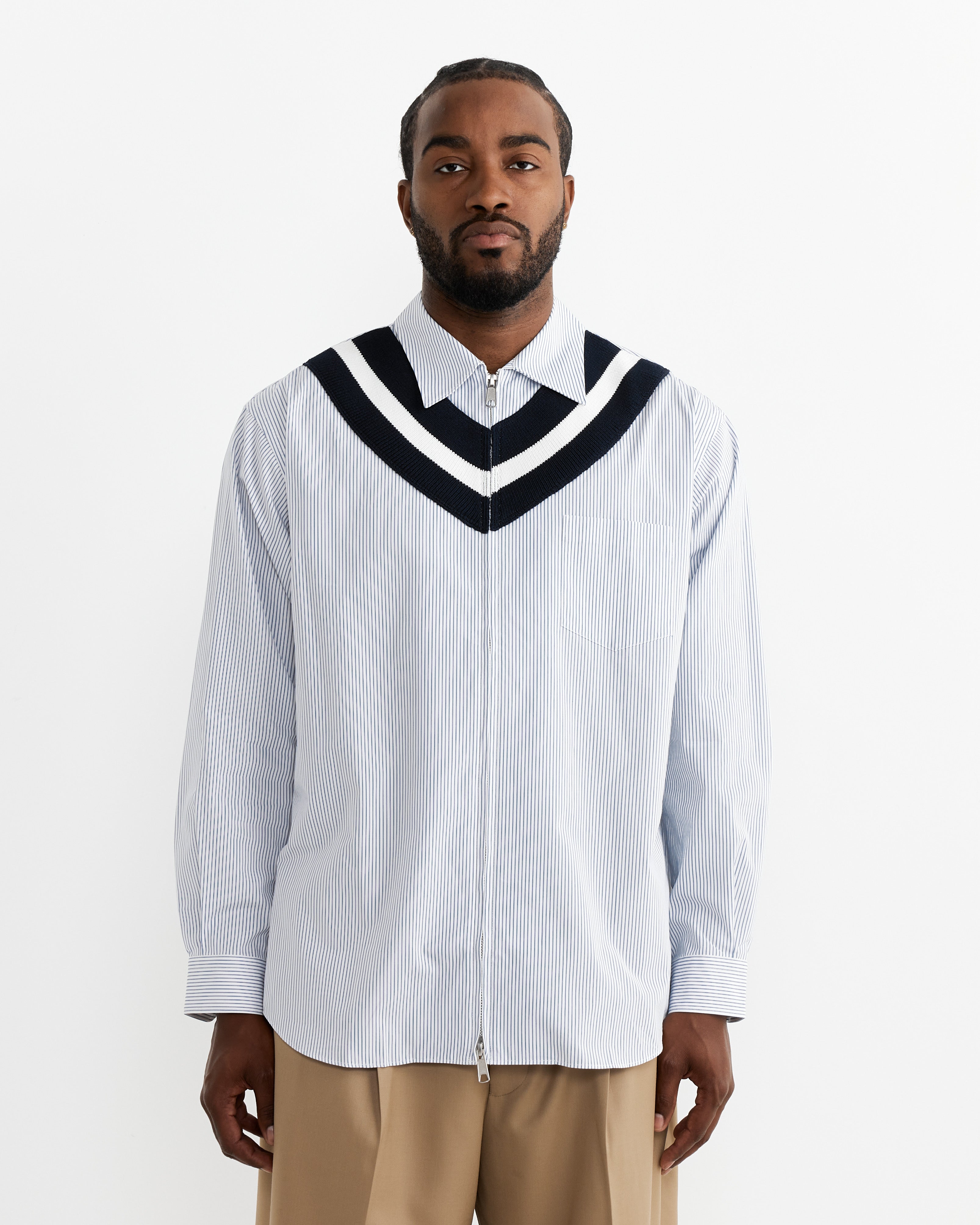 comme des garcons dress shirt Comme Des Garons Play Heart-patch Poplin Shirt | Black