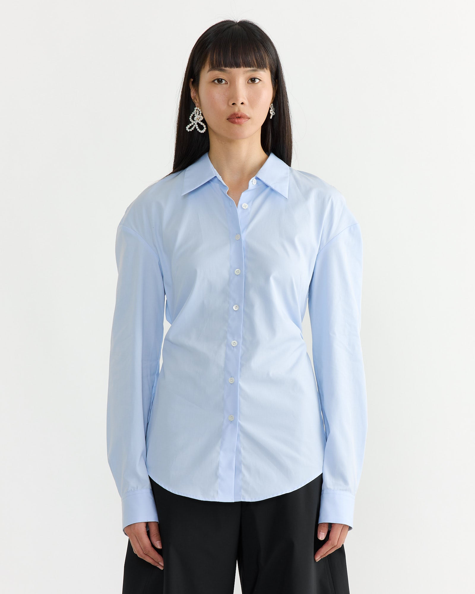 Belted Shirt in Light Blue Belted Shirt in Light Blue