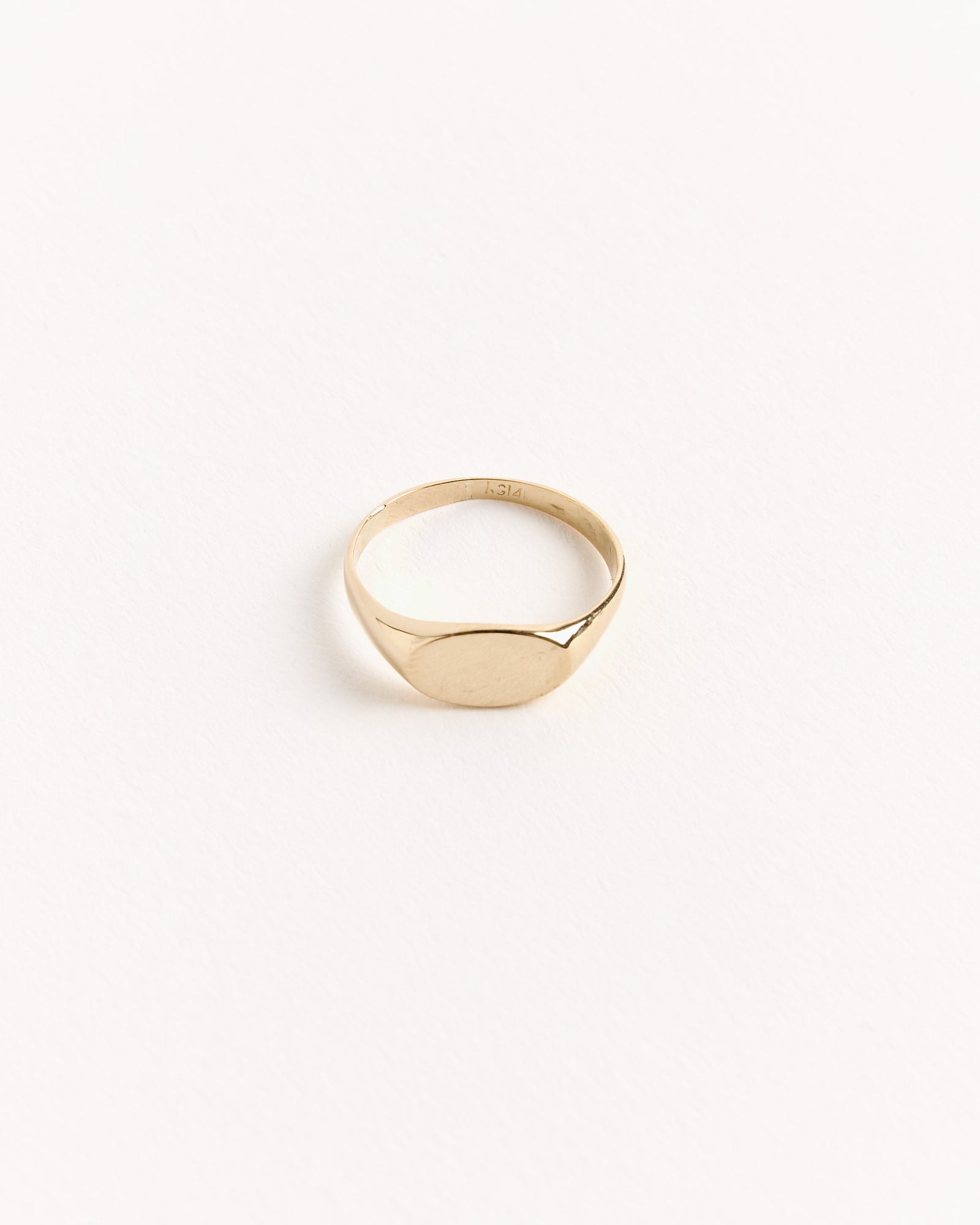 Mini Signet Pinky Ring in 14K Yellow Gold