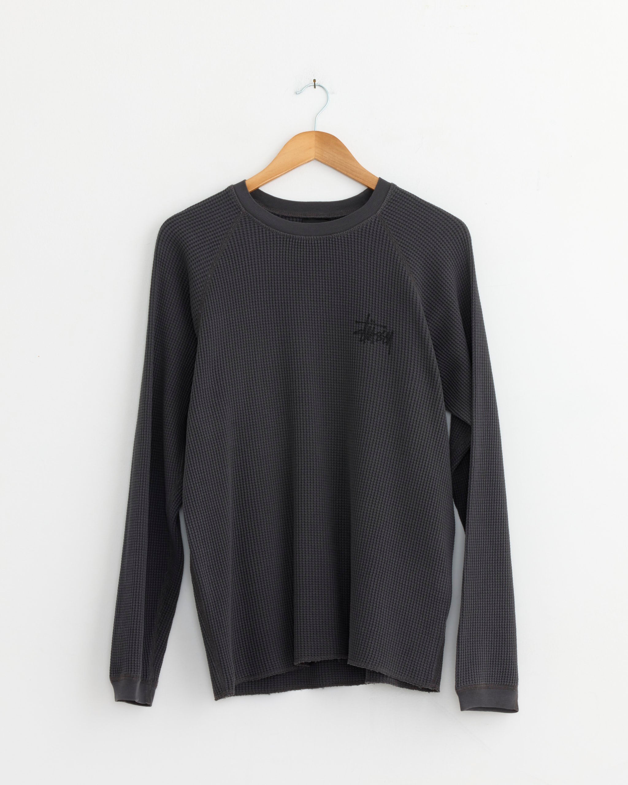 Raglan Thermal Basic Stock in Washed Black