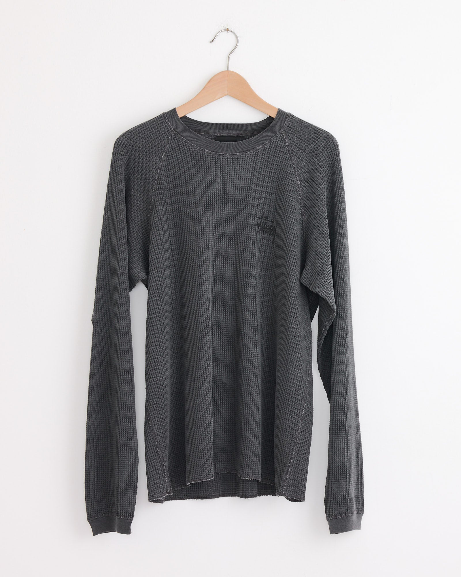 Raglan Thermal Basic Stock in Washed Black