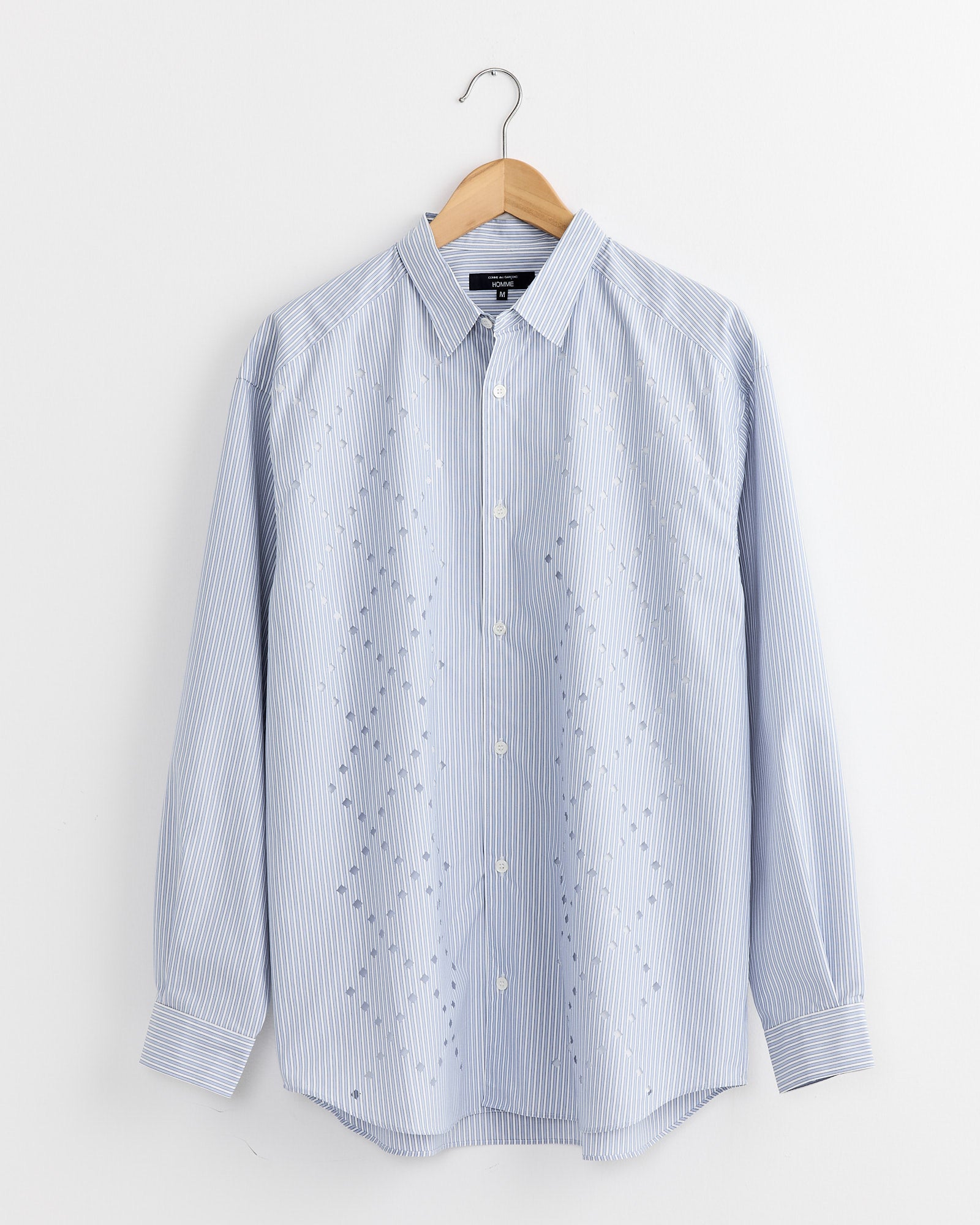 Broad Stripe Cut Out Shirt in Sax/White/Navy