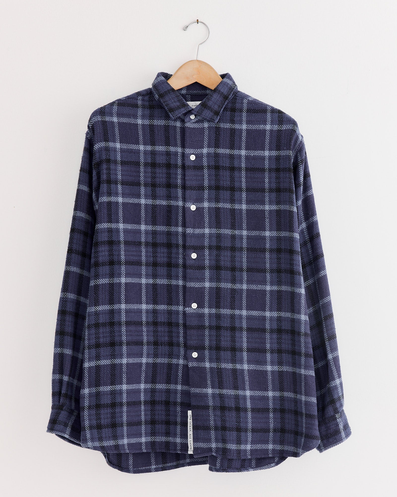 nanamica Heavy Flannel Shirt ナナミカ ネルシャツ Heavy Flannel Shirt in Navy