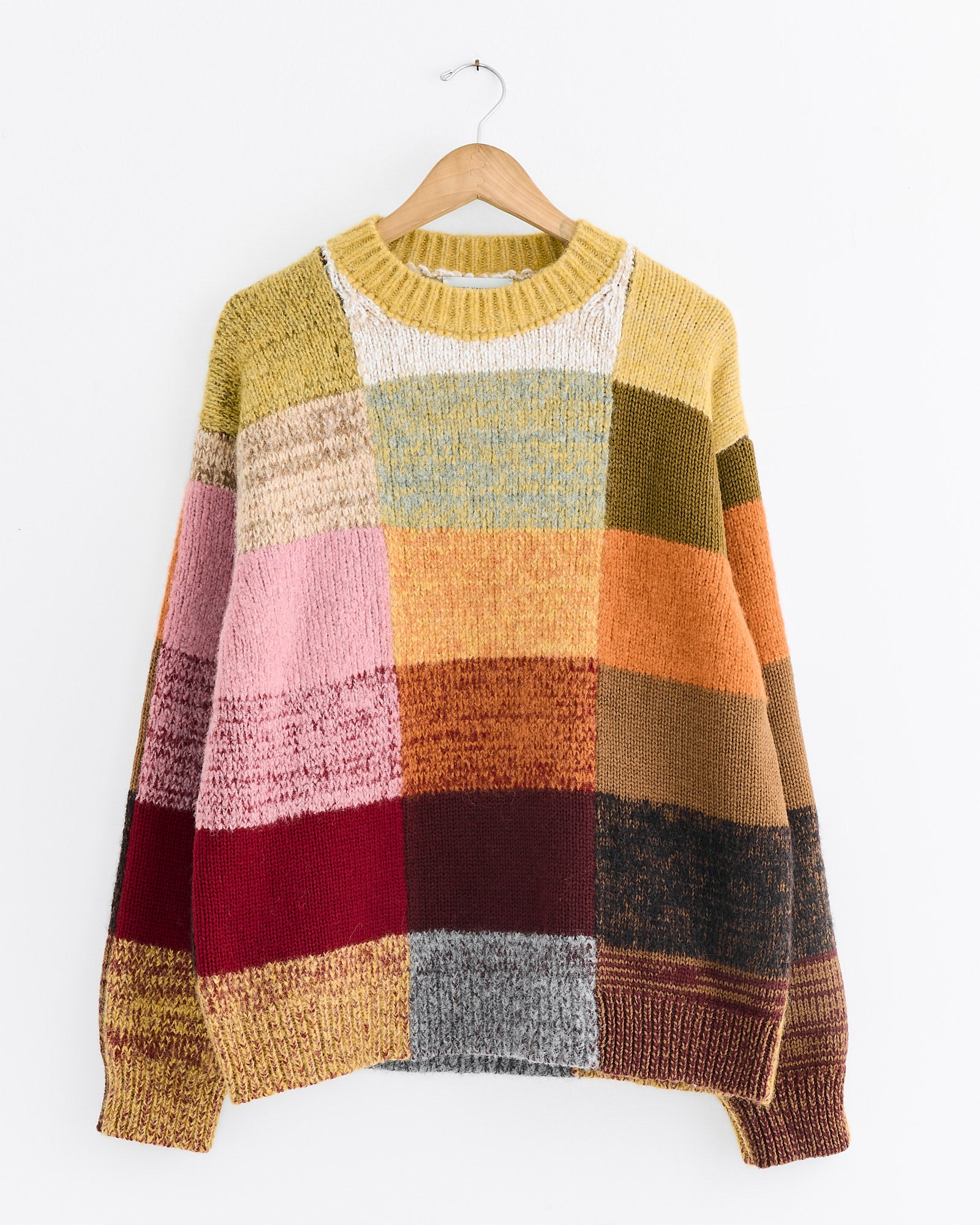 Checked Sweater in Mustard