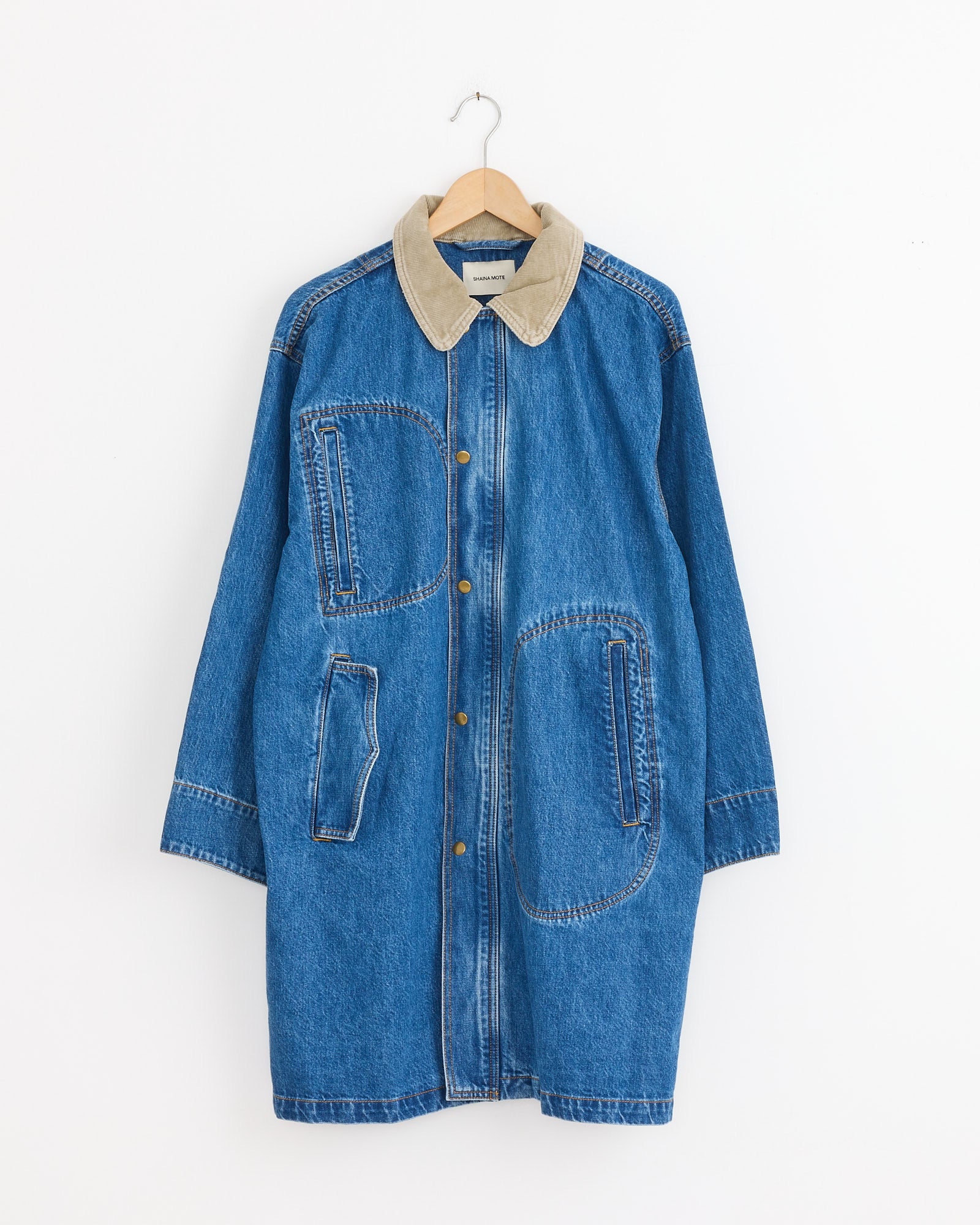 Town And Country Coat in Medium Blue