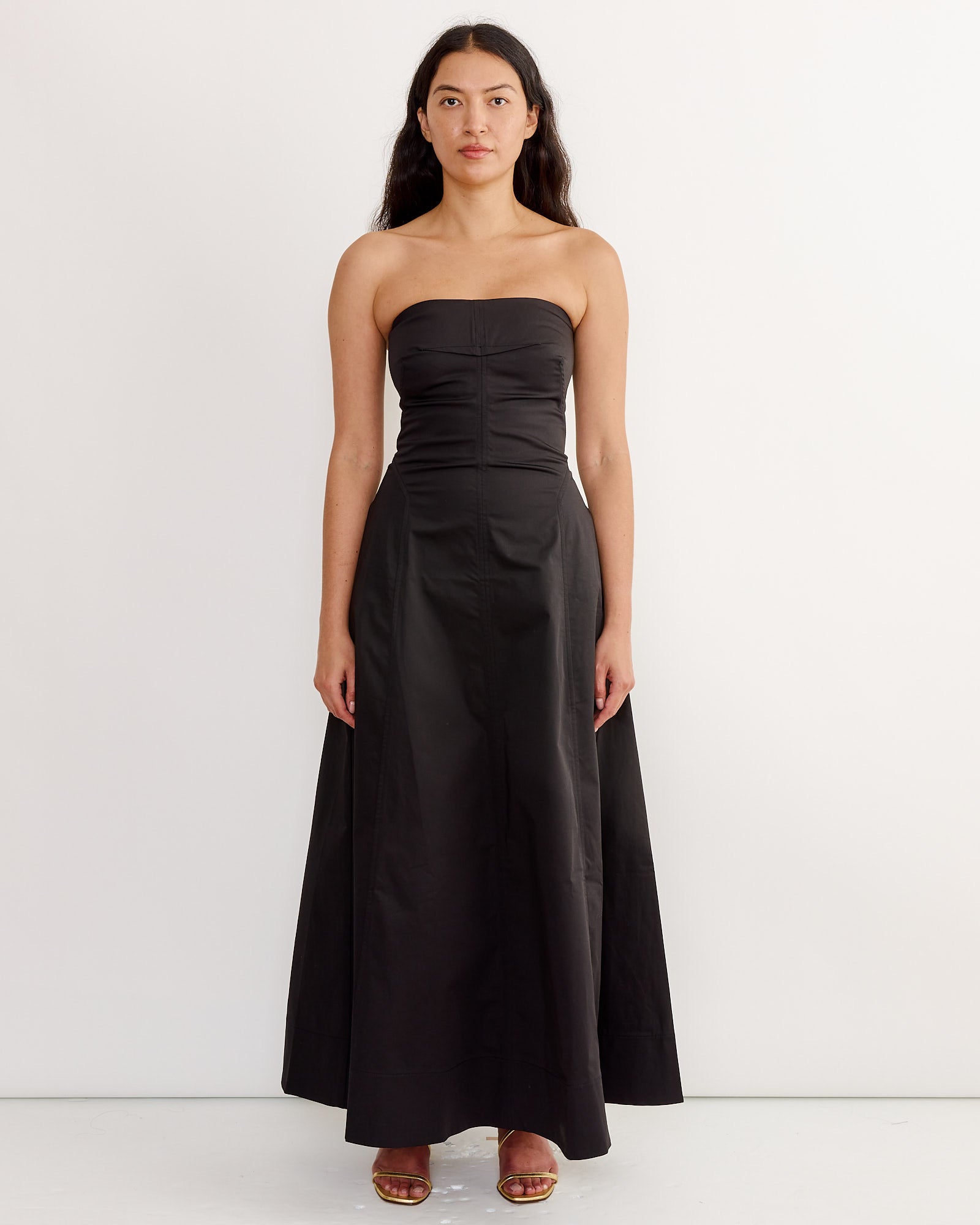 Sculpted Strapless Dress in Black Sculpted Strapless Dress in Black