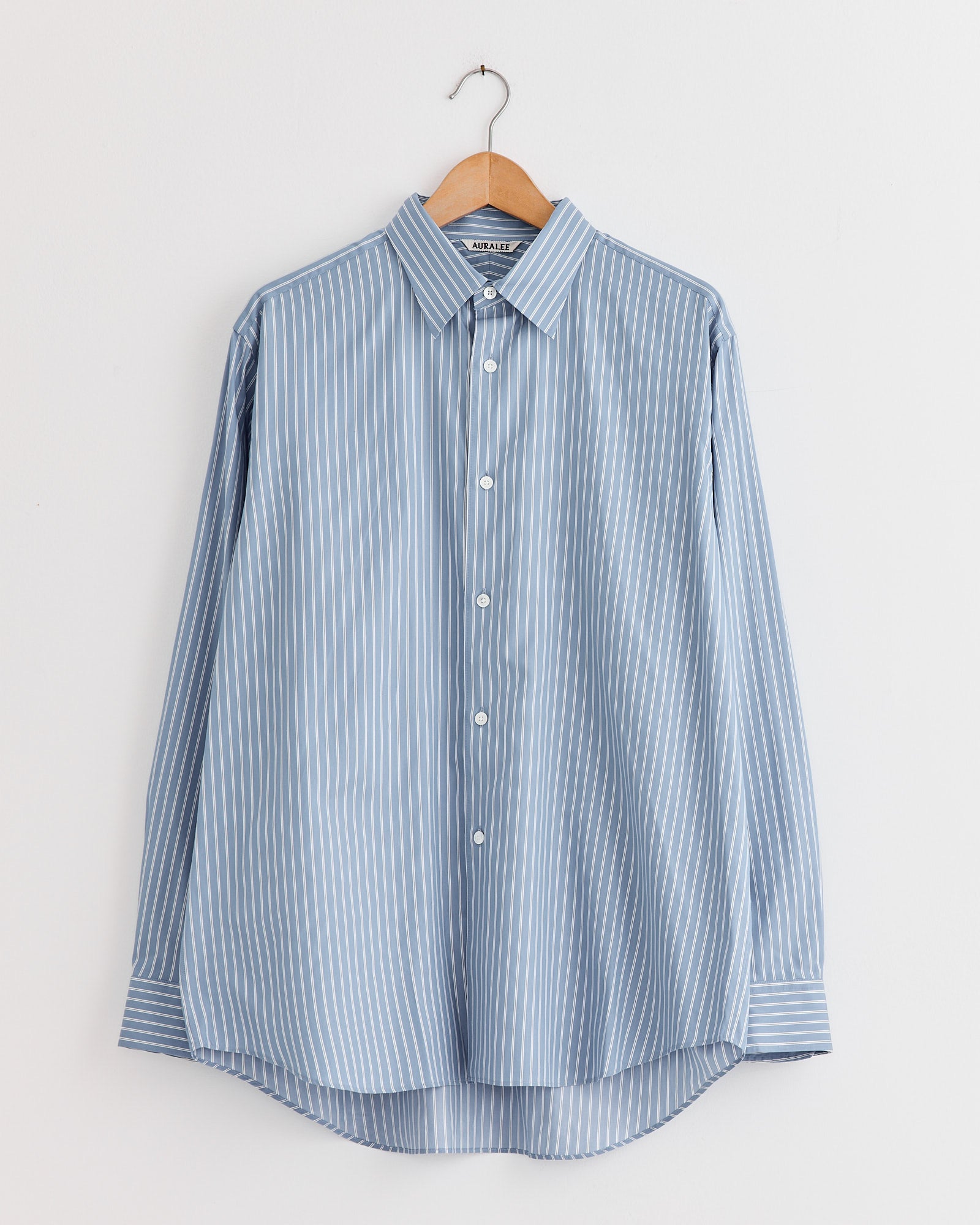 トップス AURALEE 25AW COTTON SILK STRIPE SHIRT 3 Auralee Cotton Silk Stripe Shirt Blue Stripe – Très Bien