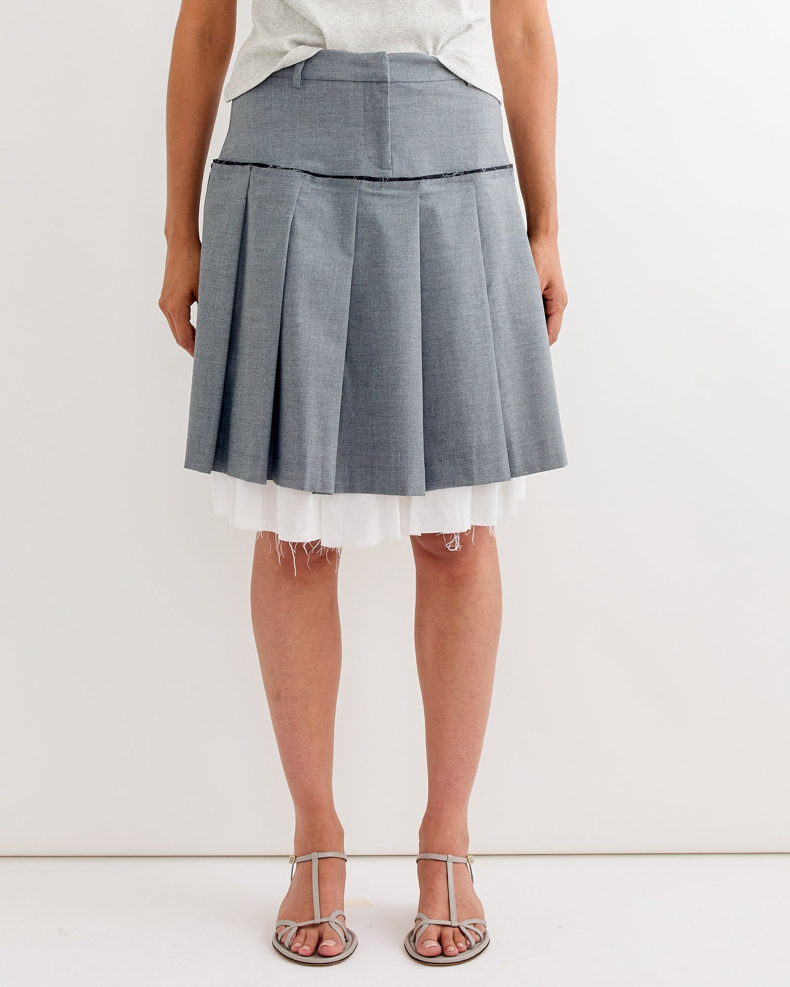 スカート melt the lady back pleats skirt S gray スカート meltthelady back pleats skirt gray S MELT THE LADY