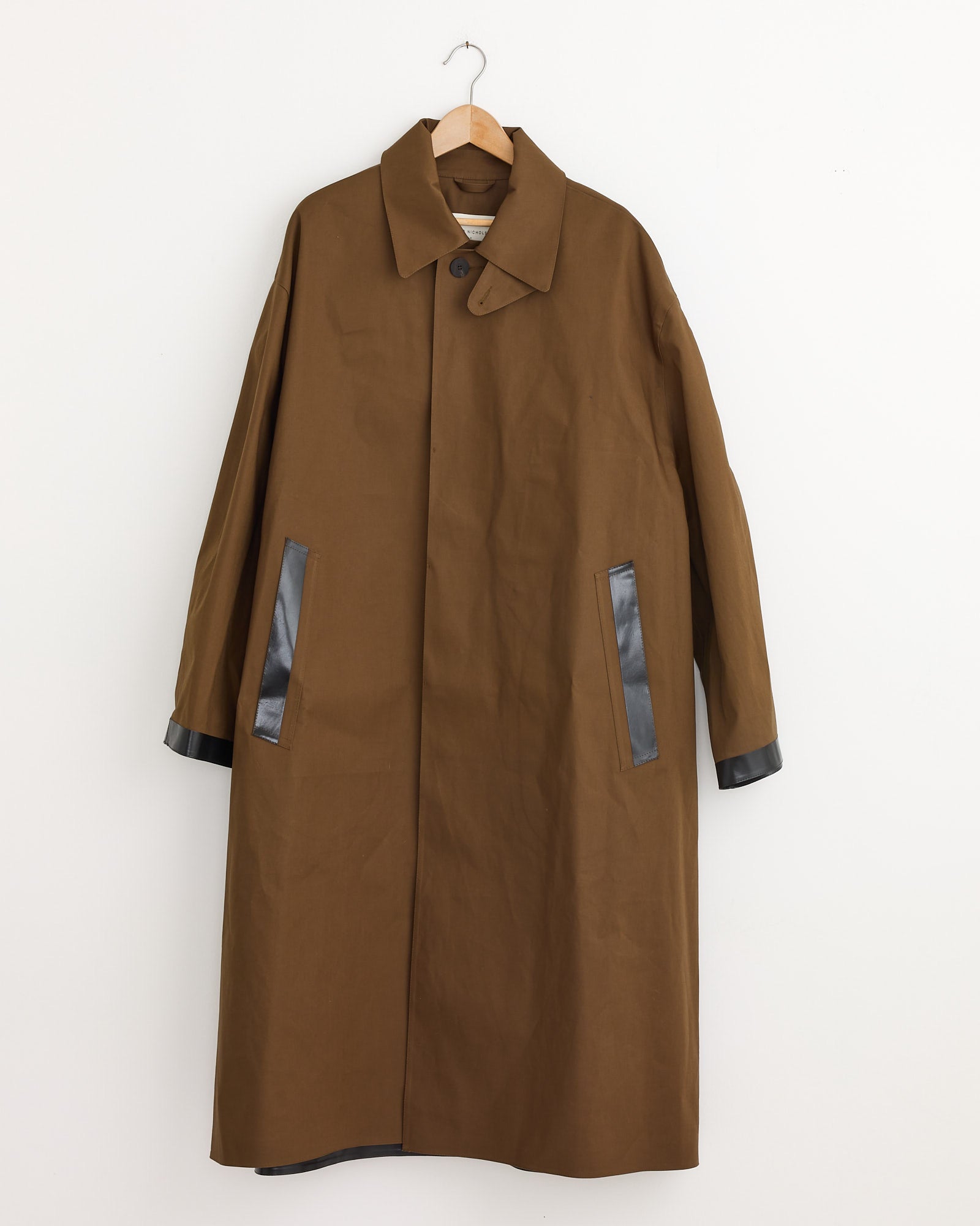 Studio Nicholson x Mackintosh Ettrick Long Coat in Peat