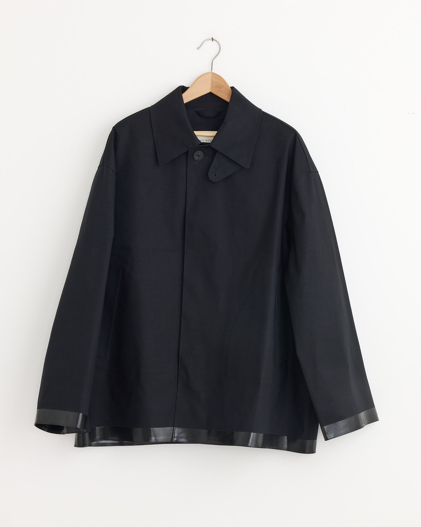 Studio Nicholson x Mackintosh Teviot Bonded Short Coat in Black