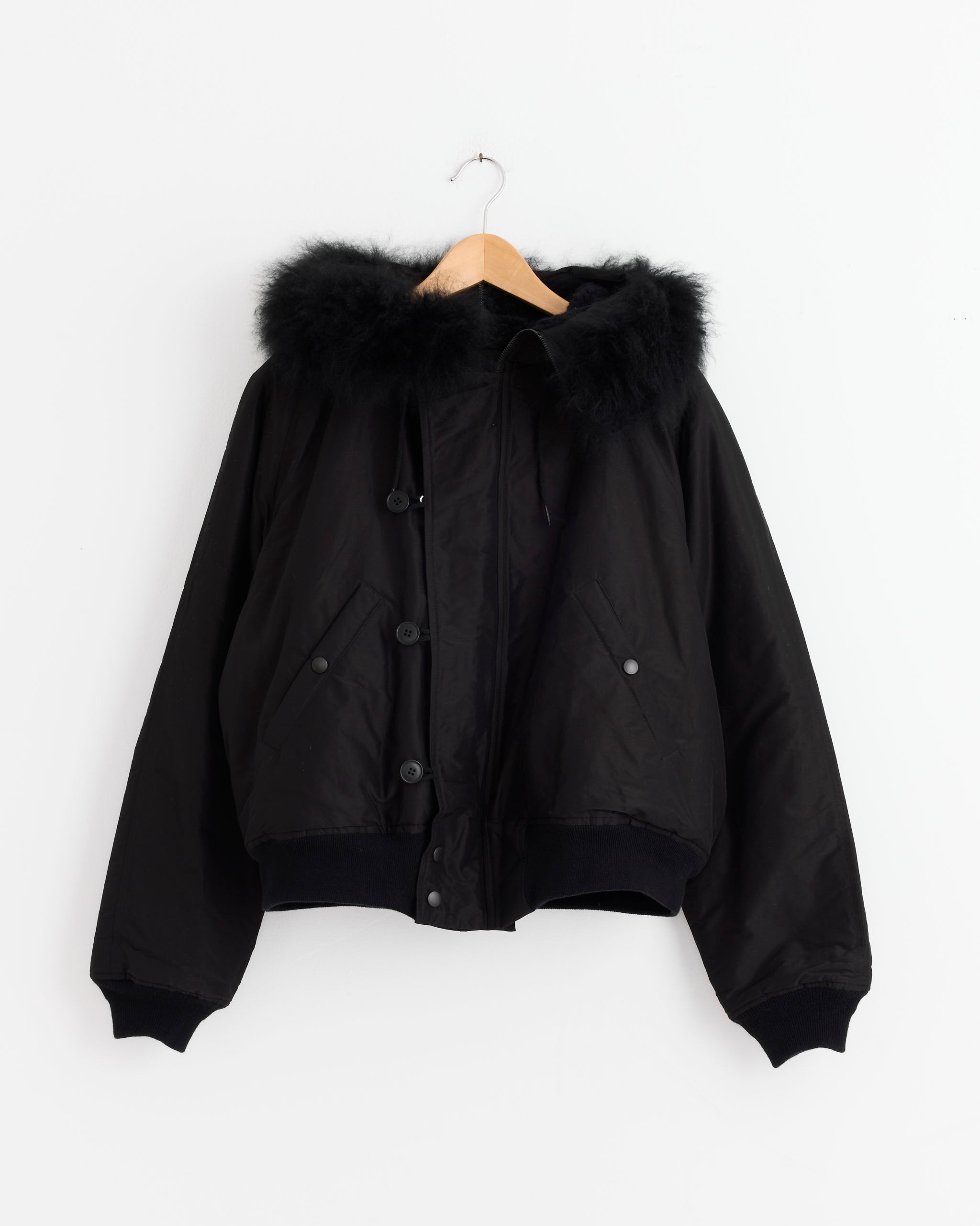 Cotton Silk Military Jacket in Brown