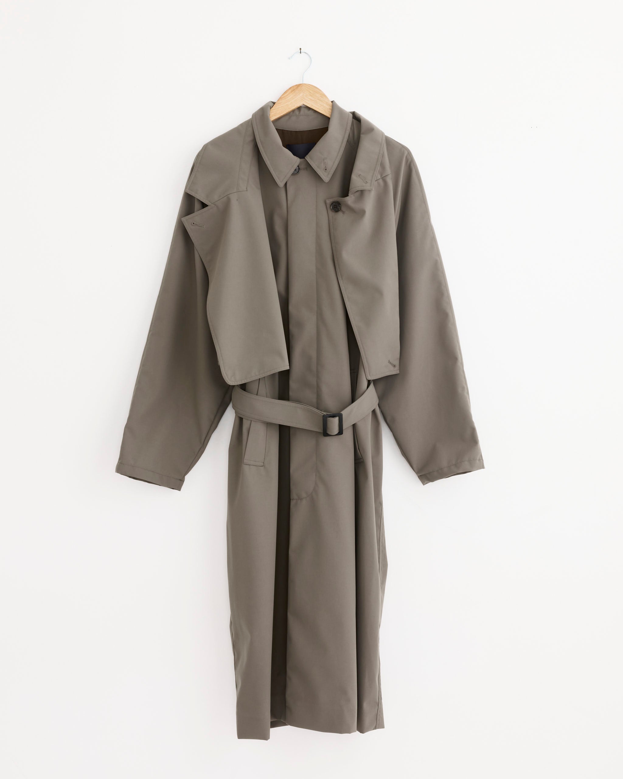 林檎ハイクDOUBLE FACE TRENCH グレージュサイズ2 林檎ハイクDOUBLE FACE TRENCH グレージュサイズ2 中古・古着通販