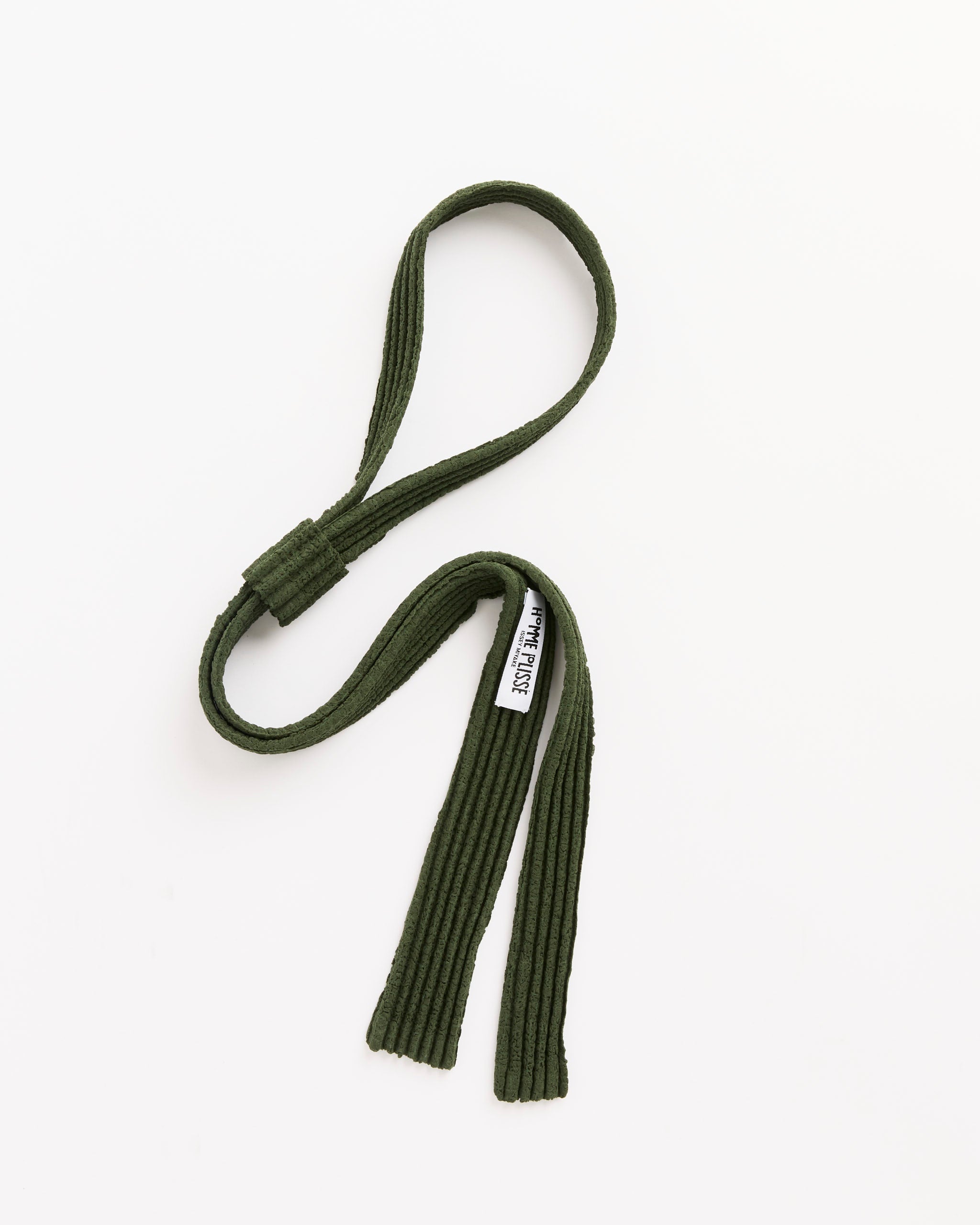 Pleated Seersucker Tie in Green
