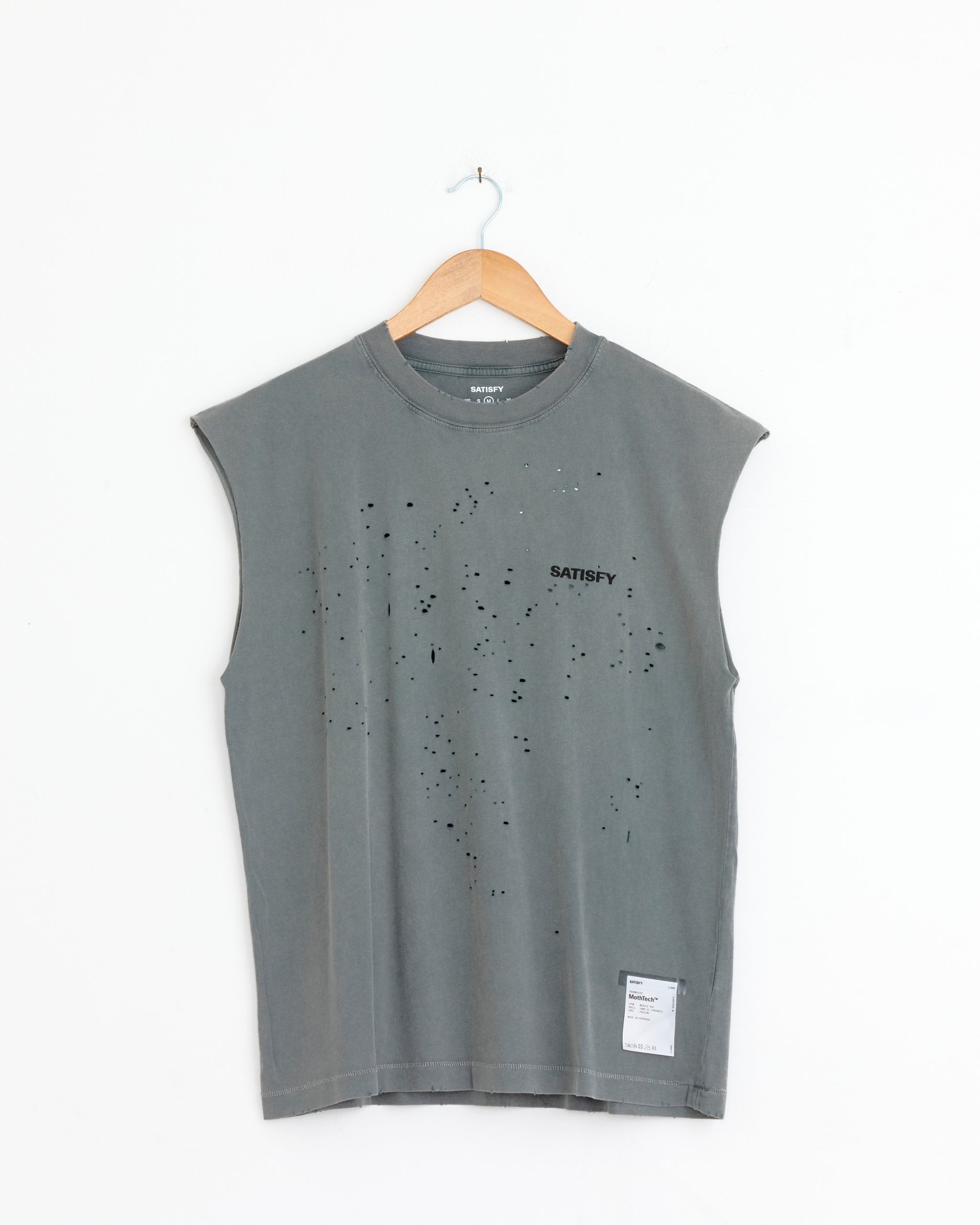 MothTech Muscle Tee in Faded Black