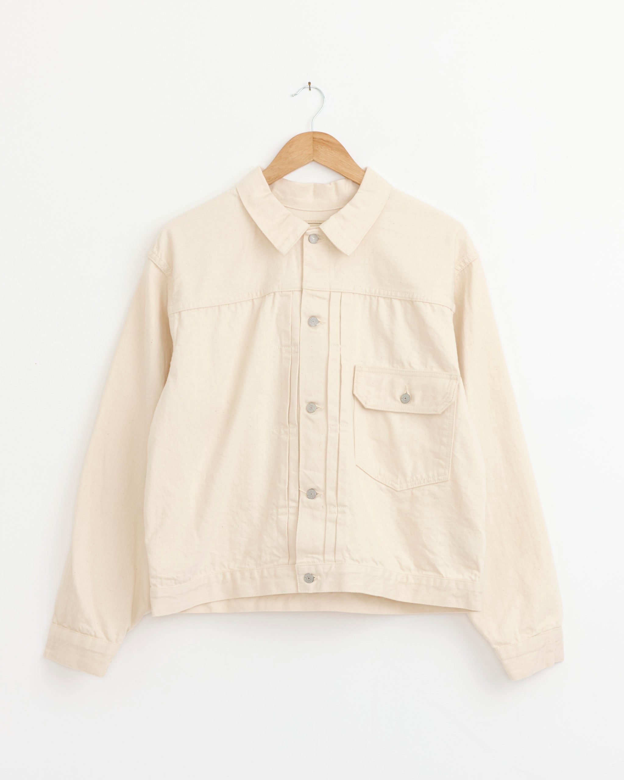 ジャケット・アウター orSlow Type1 40s Pleated Front Blouse XL Type 1 40s Pleated Front Kinari Blouse in Ecru