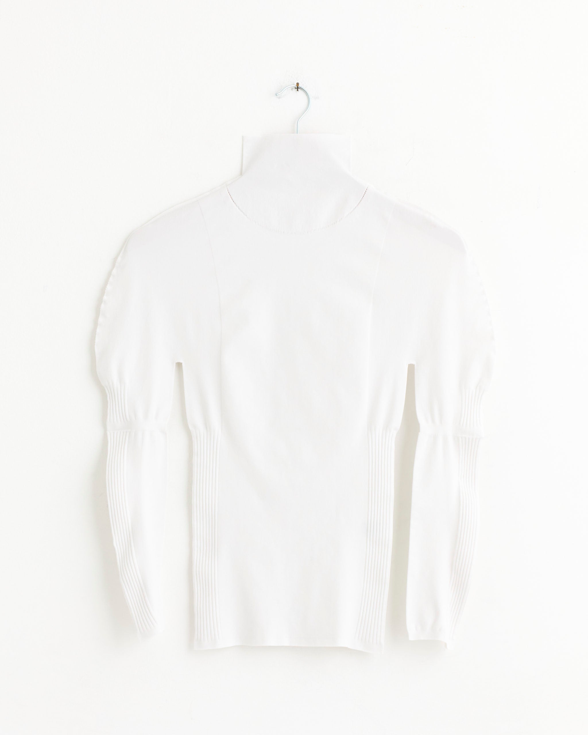 PLEATS PLEASE ハイネック トップス ホワイト A Poc Skin Turtleneck Top in White