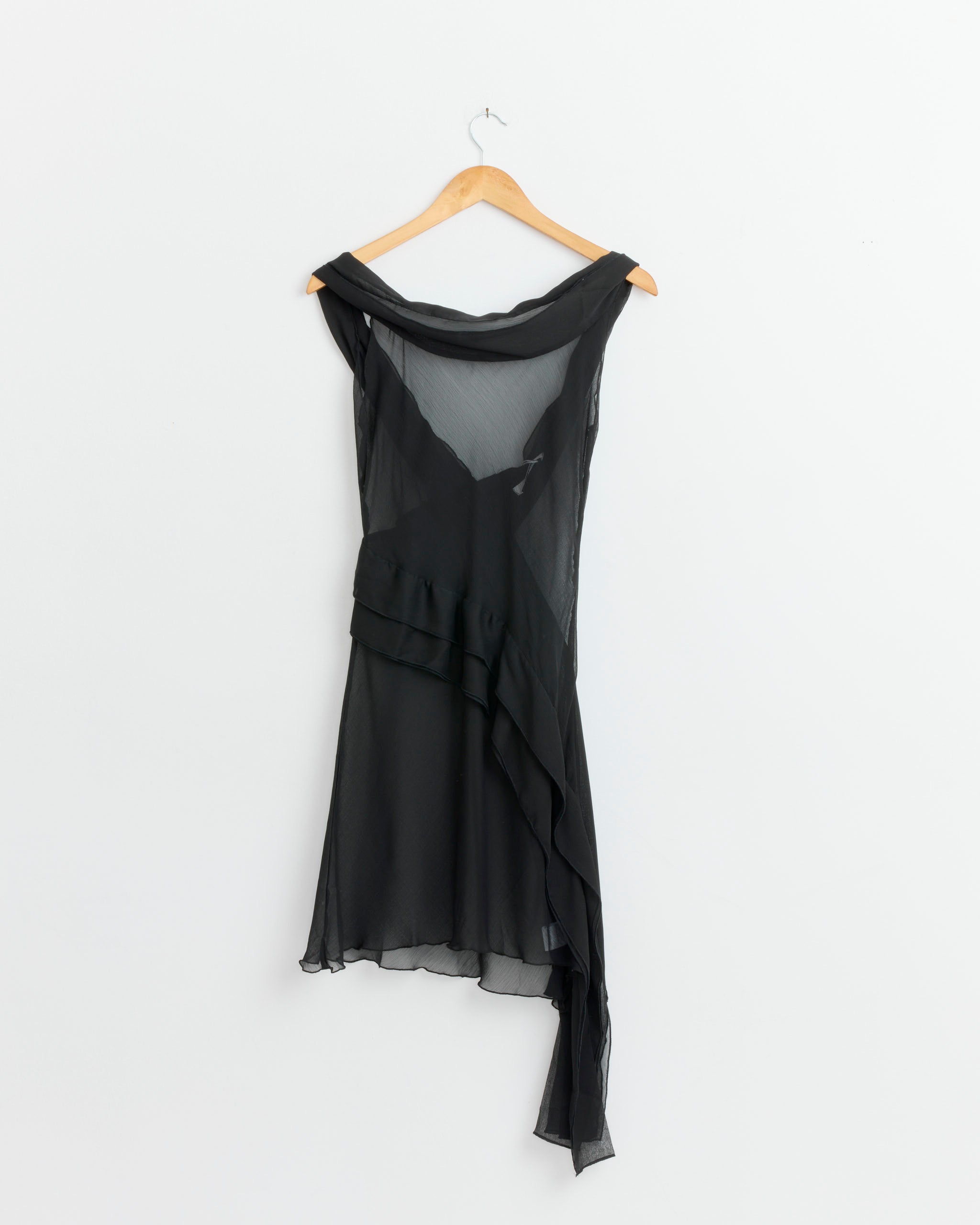 Boa Mini Dress in Black