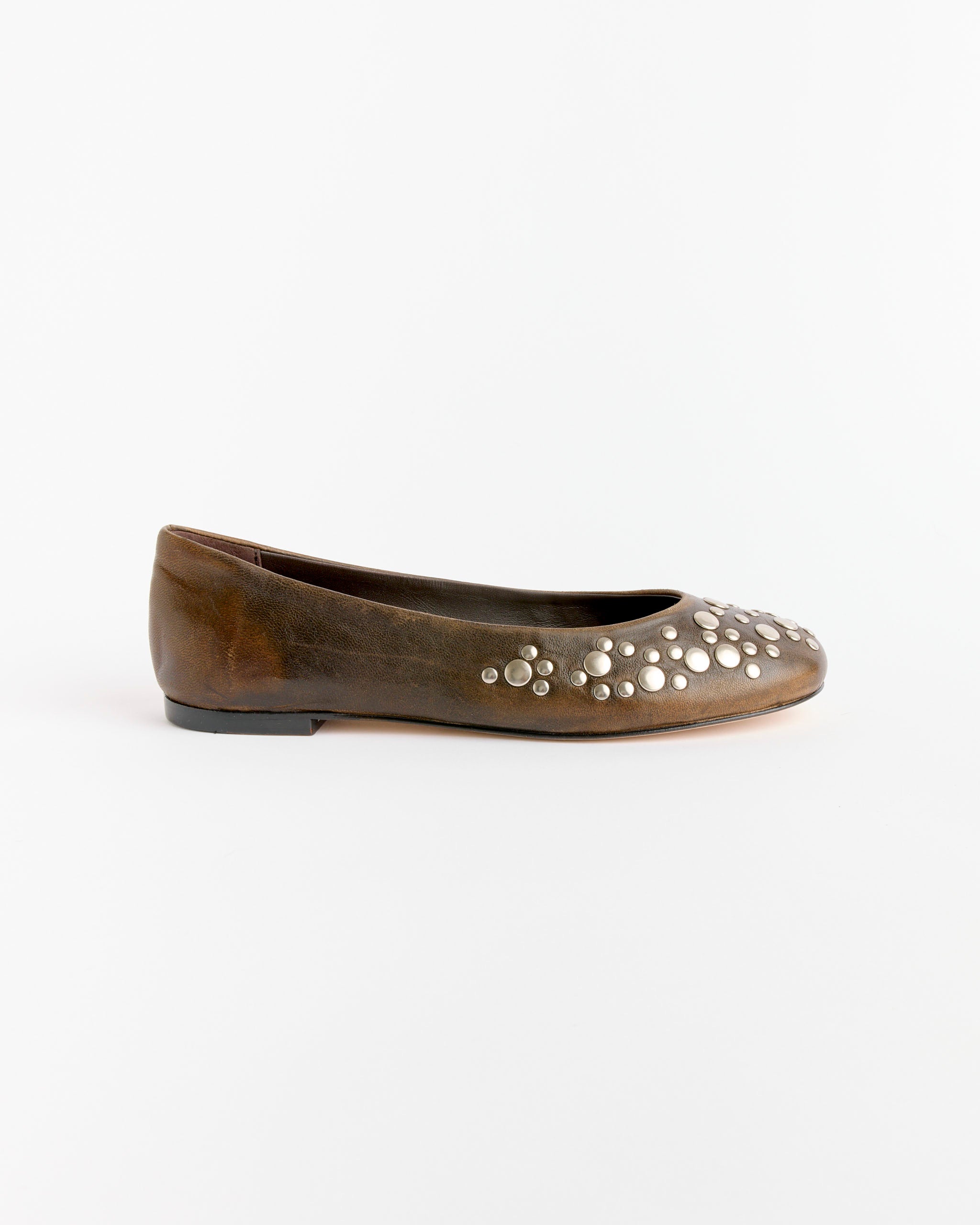 gimaguas Bailarina Studs ベージュ 36 Bailarina Studs Faded Flats in Brown