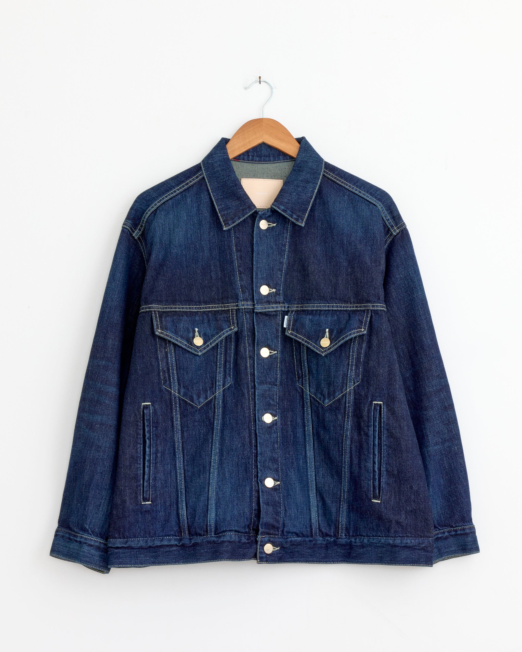 Selvage Denim Trucker Jacket in Indigo