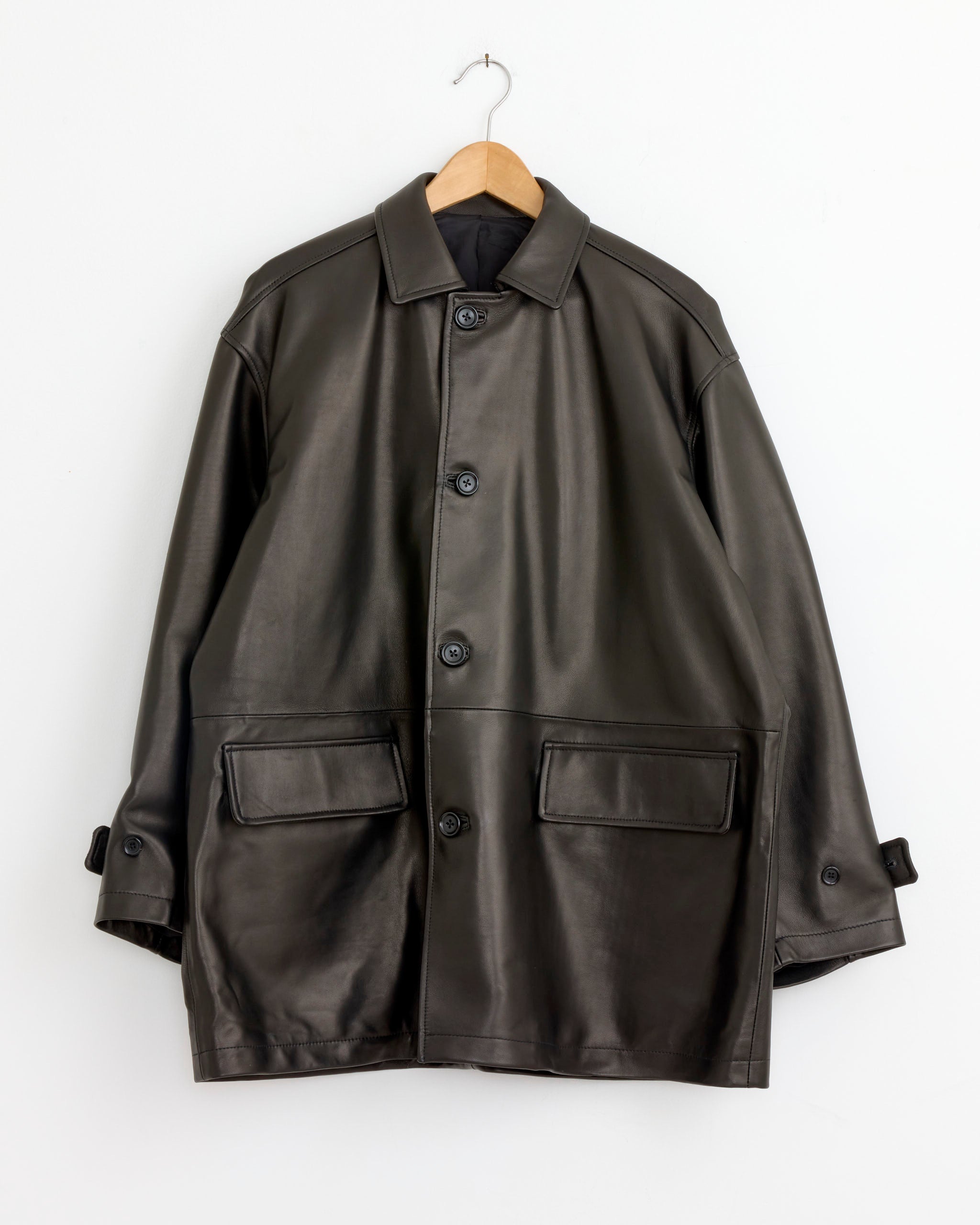 ジャケット・アウター Graphpaper 26SS Lamb Leather Car Coat Lamb Leather Car Coat in Black