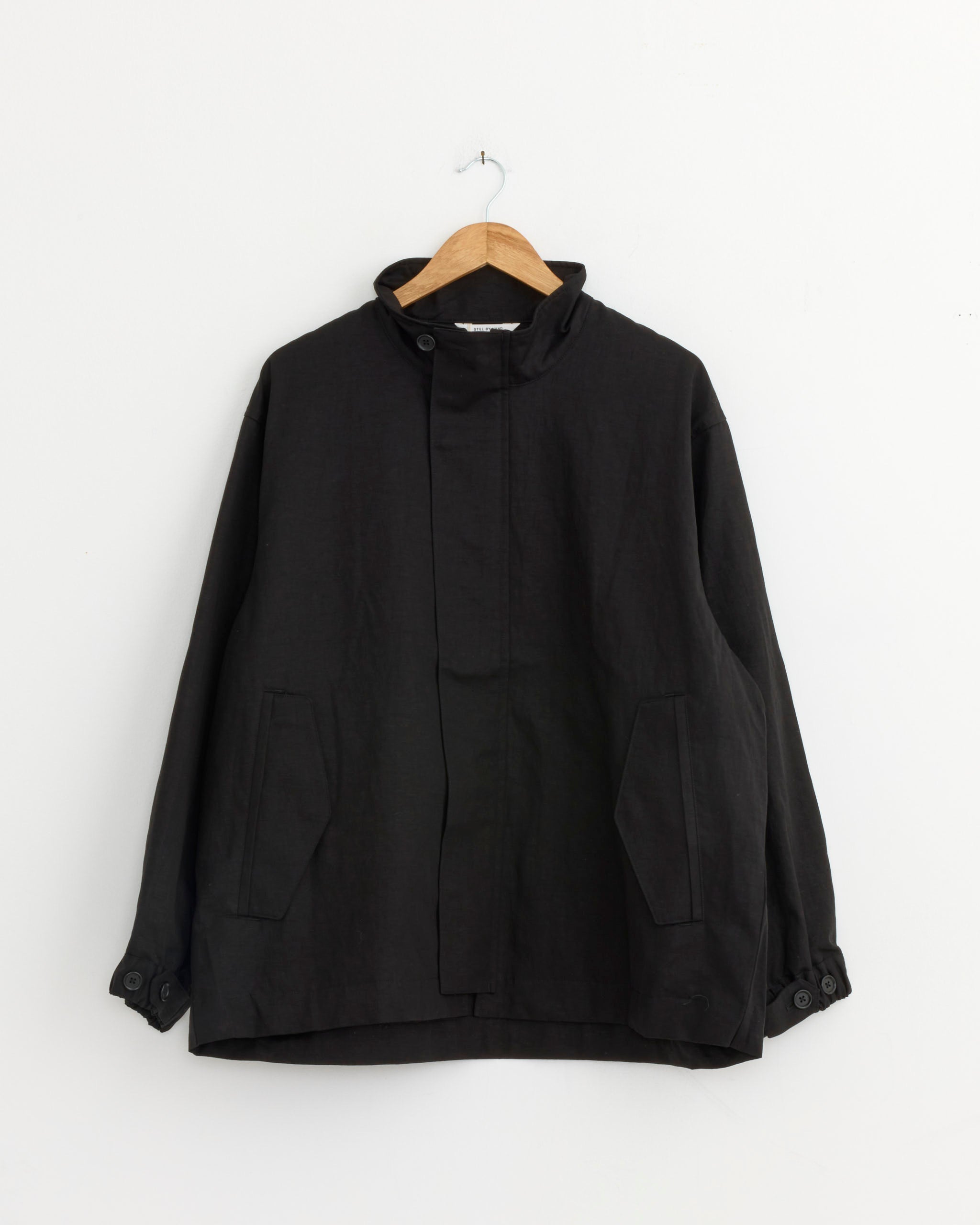 Stand Collar Blouson in Black