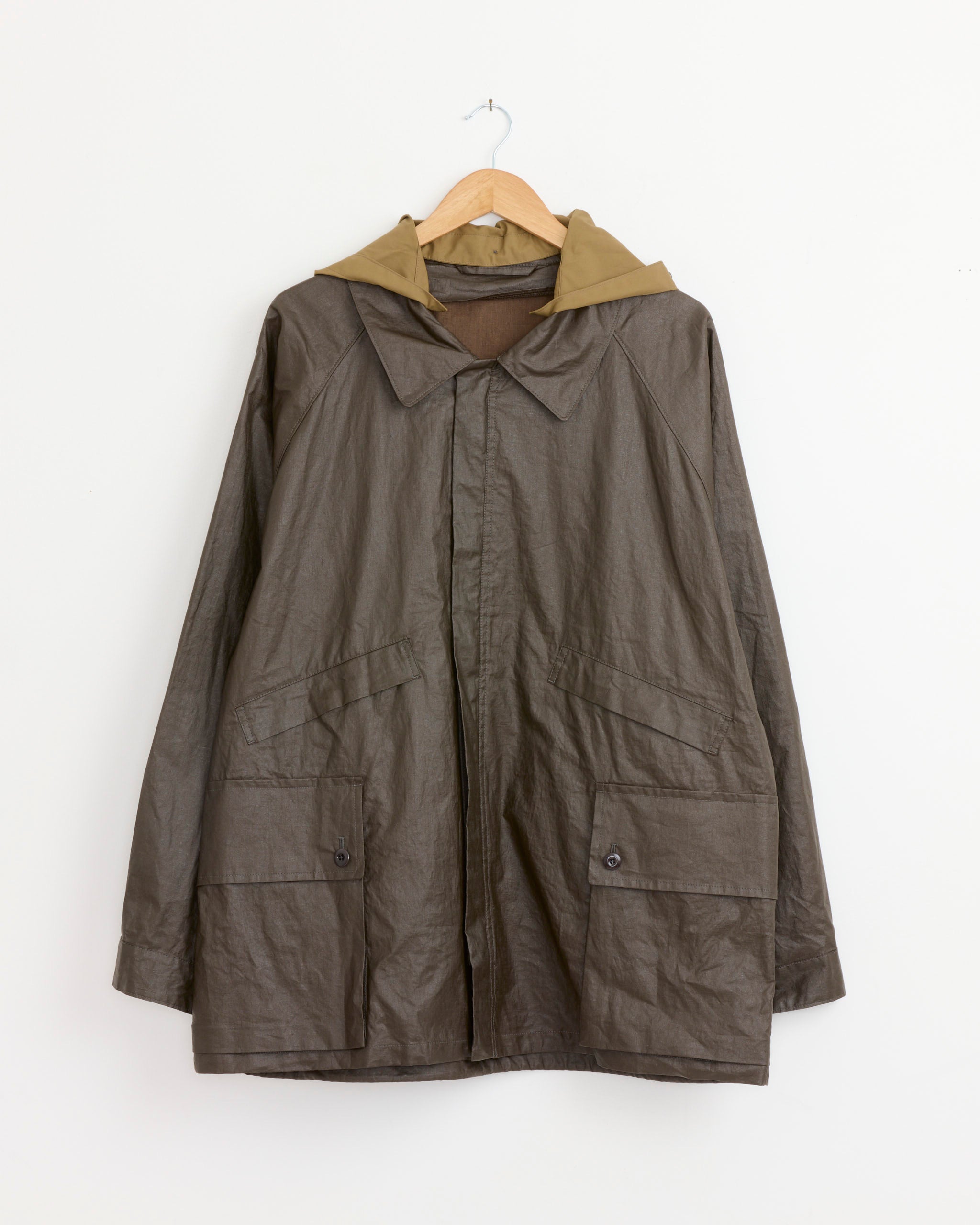 Rain Detachable Hood Jacket in Bronze