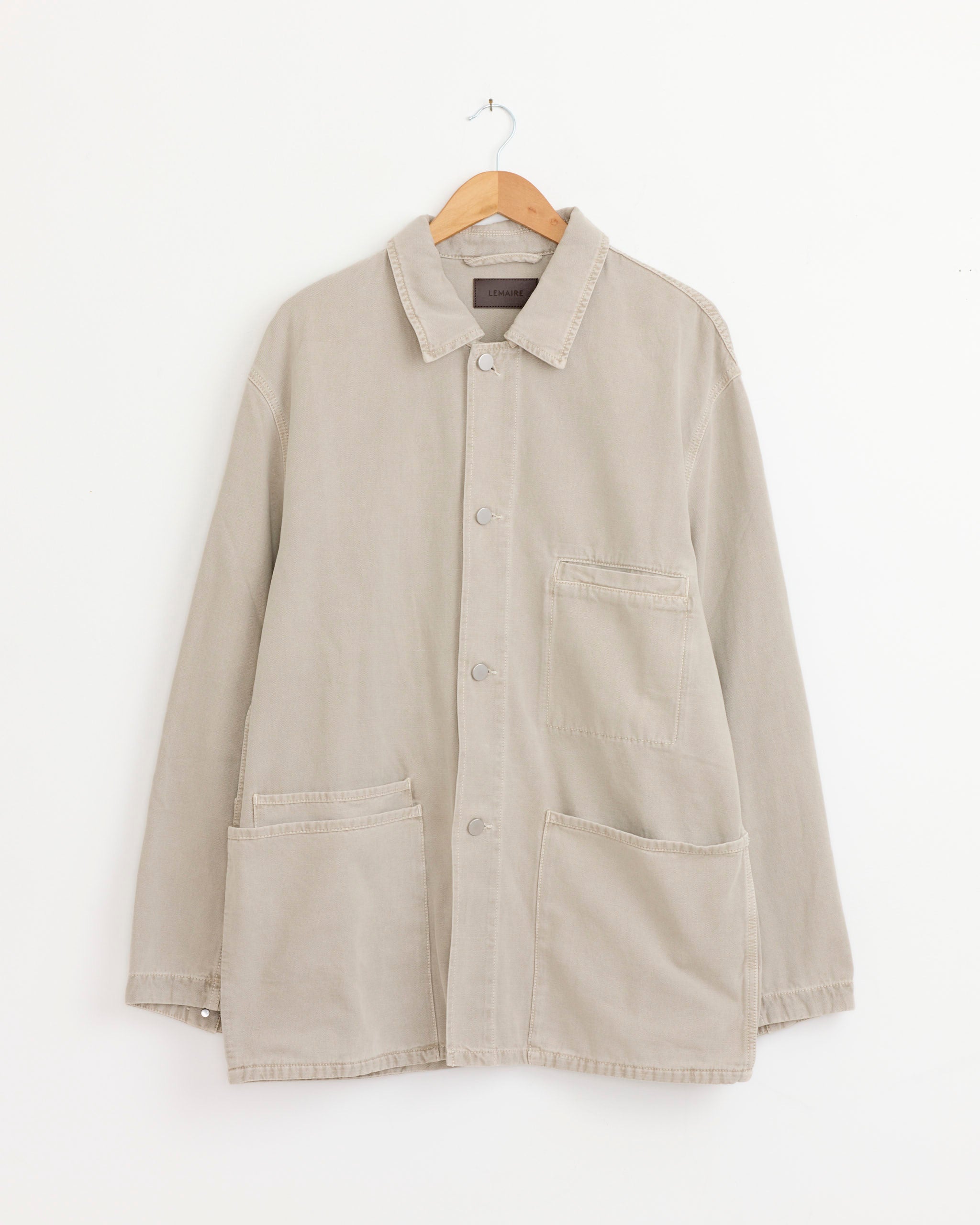 パンチパーマ　LEMAIRE UTILITY OVERSHIRT Utility Overshirt in Moonstone