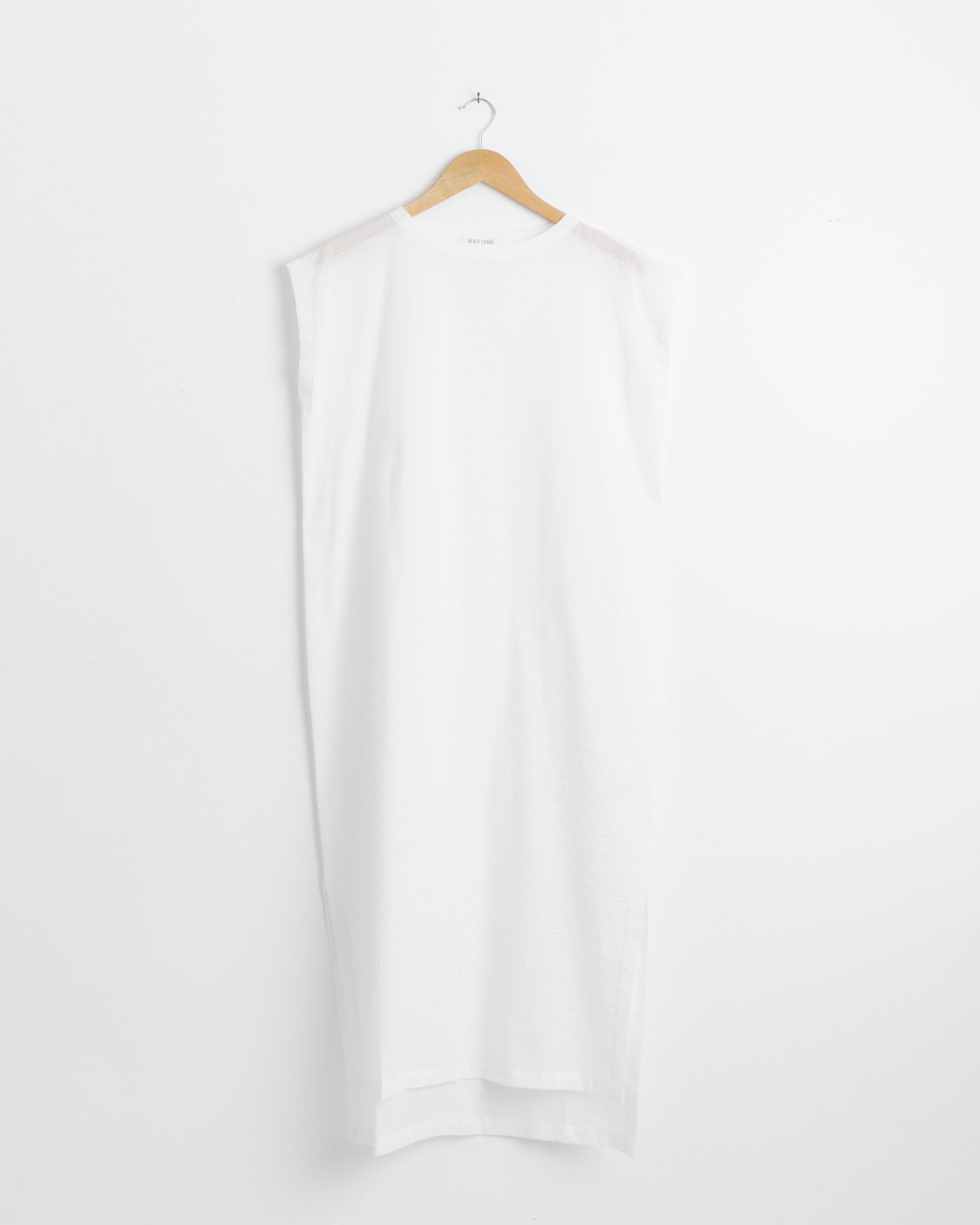 No Sleeve Dress in White No Sleeve Dress in White