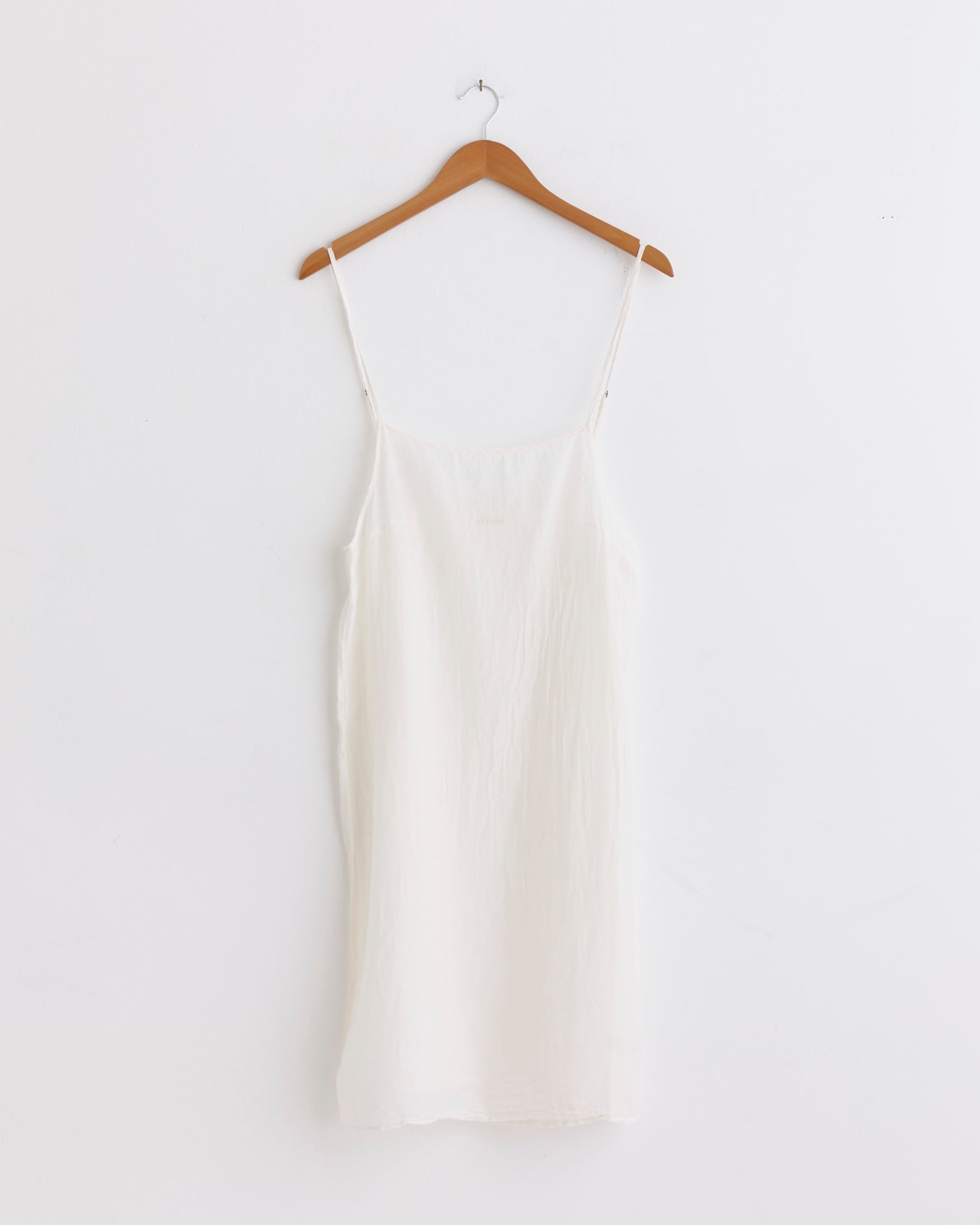 white ribbed cami dress Dresses: Lisse Rib Camisole Dress - White