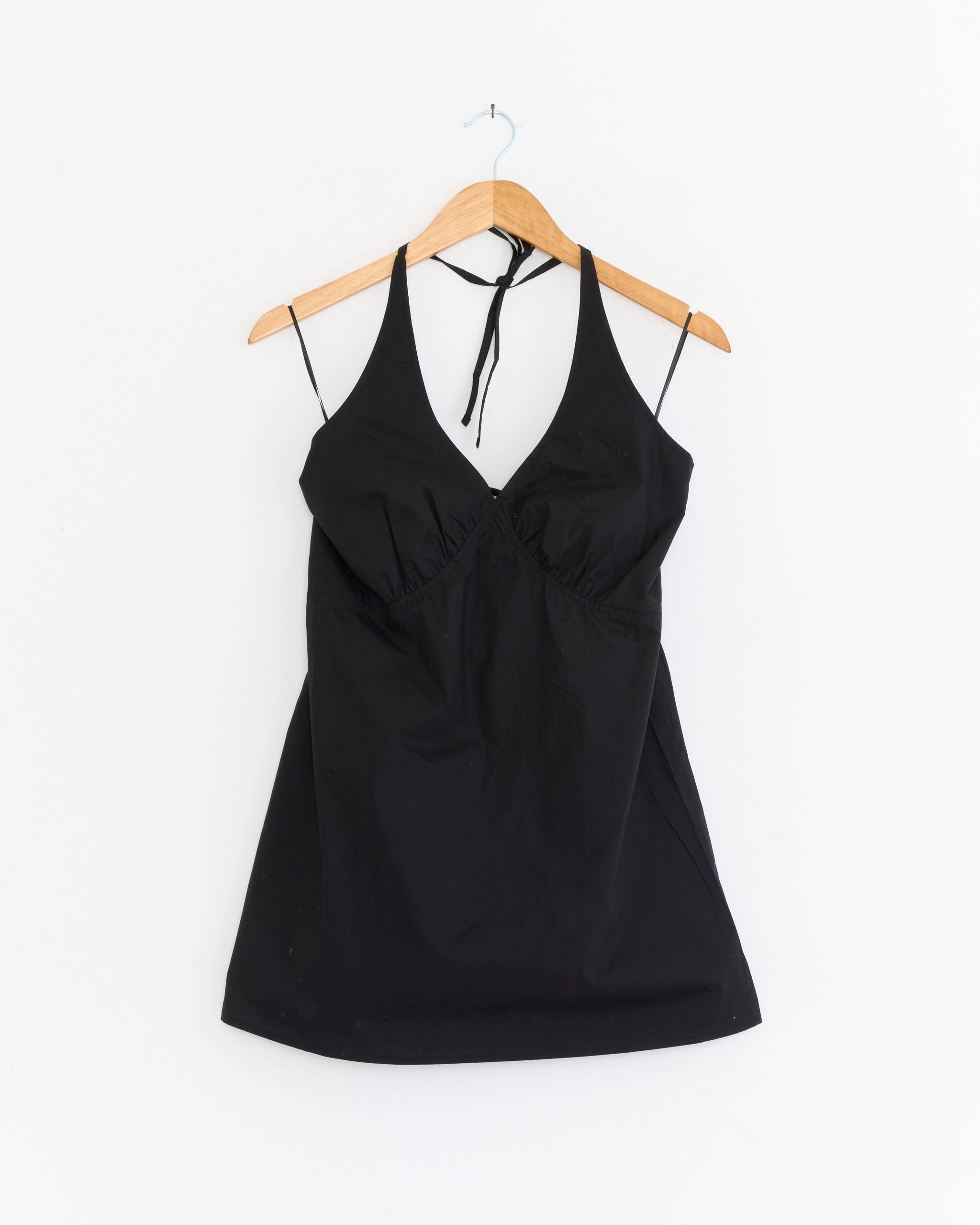 Cinched Halter Dress in Black Cinched Halter Dress in Black