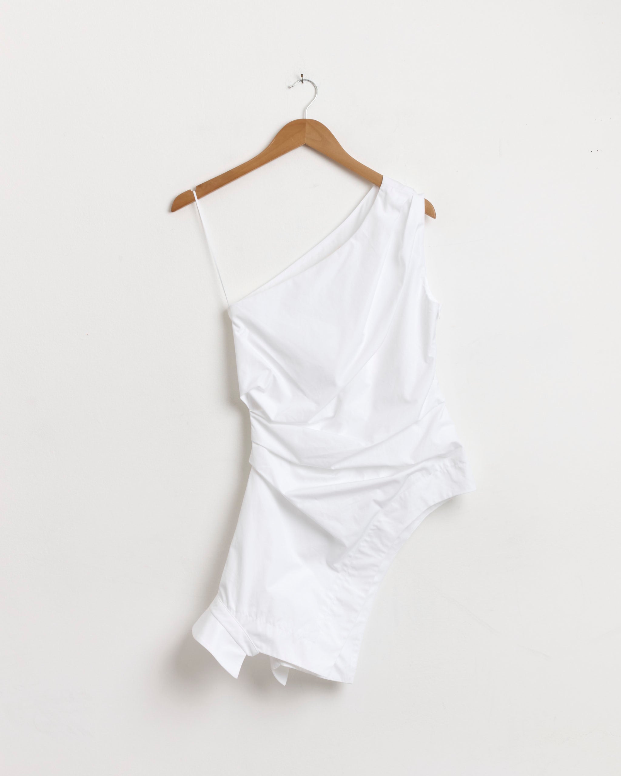 Reimagined One Shoulder Top in Optic White