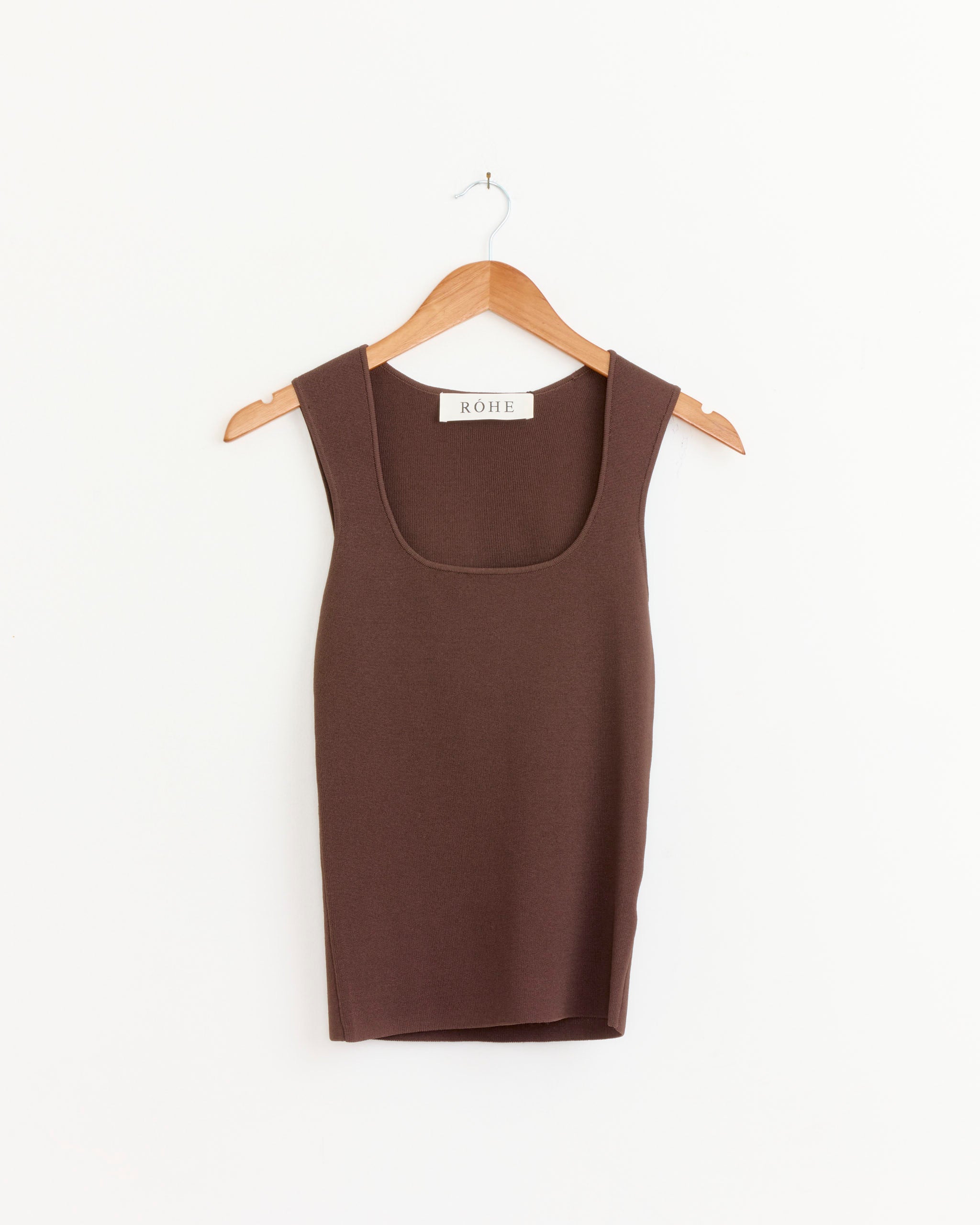 Bustier Shaped Knitted Top in Dark Chocolate
