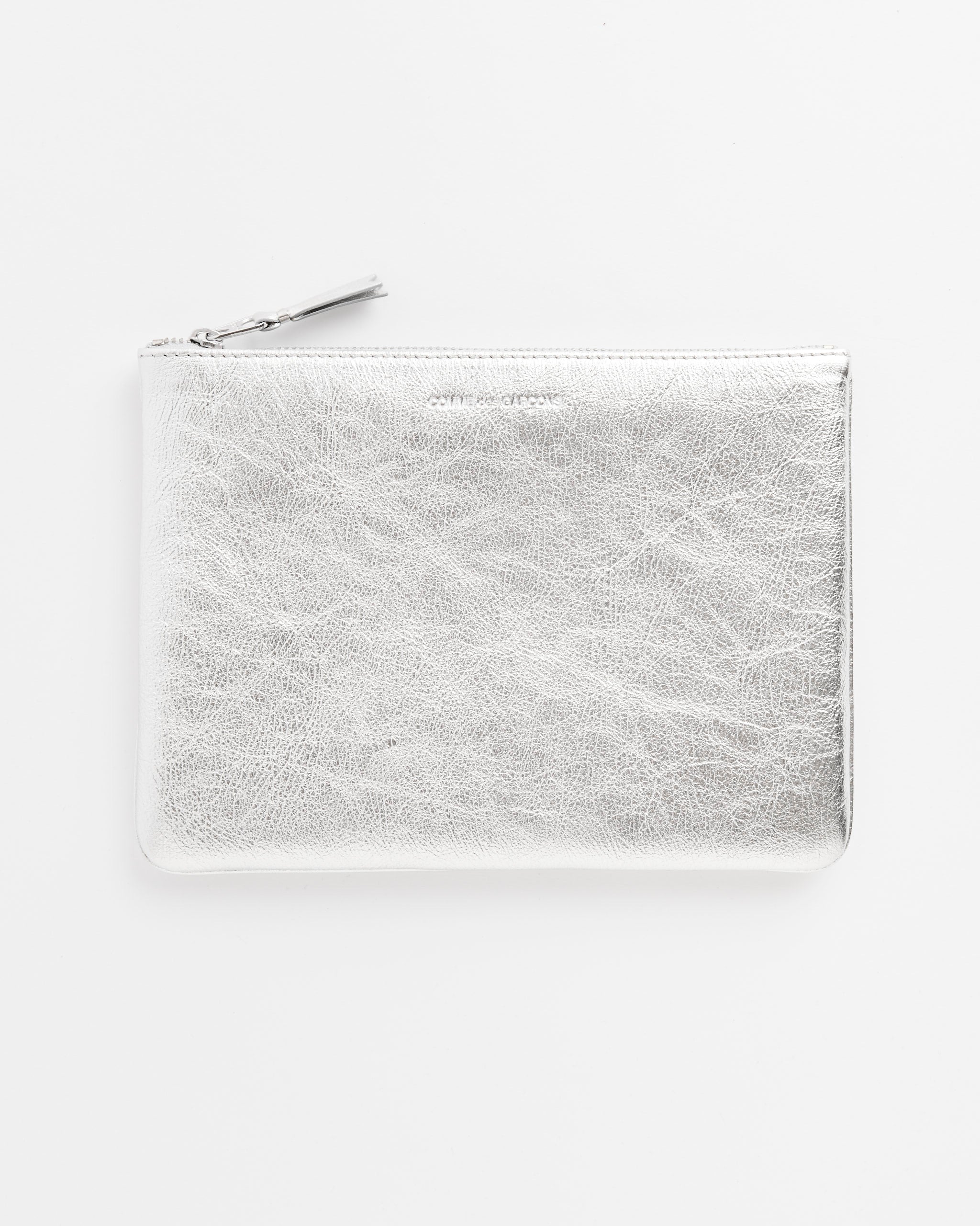 Large Zip Pouch in Silver