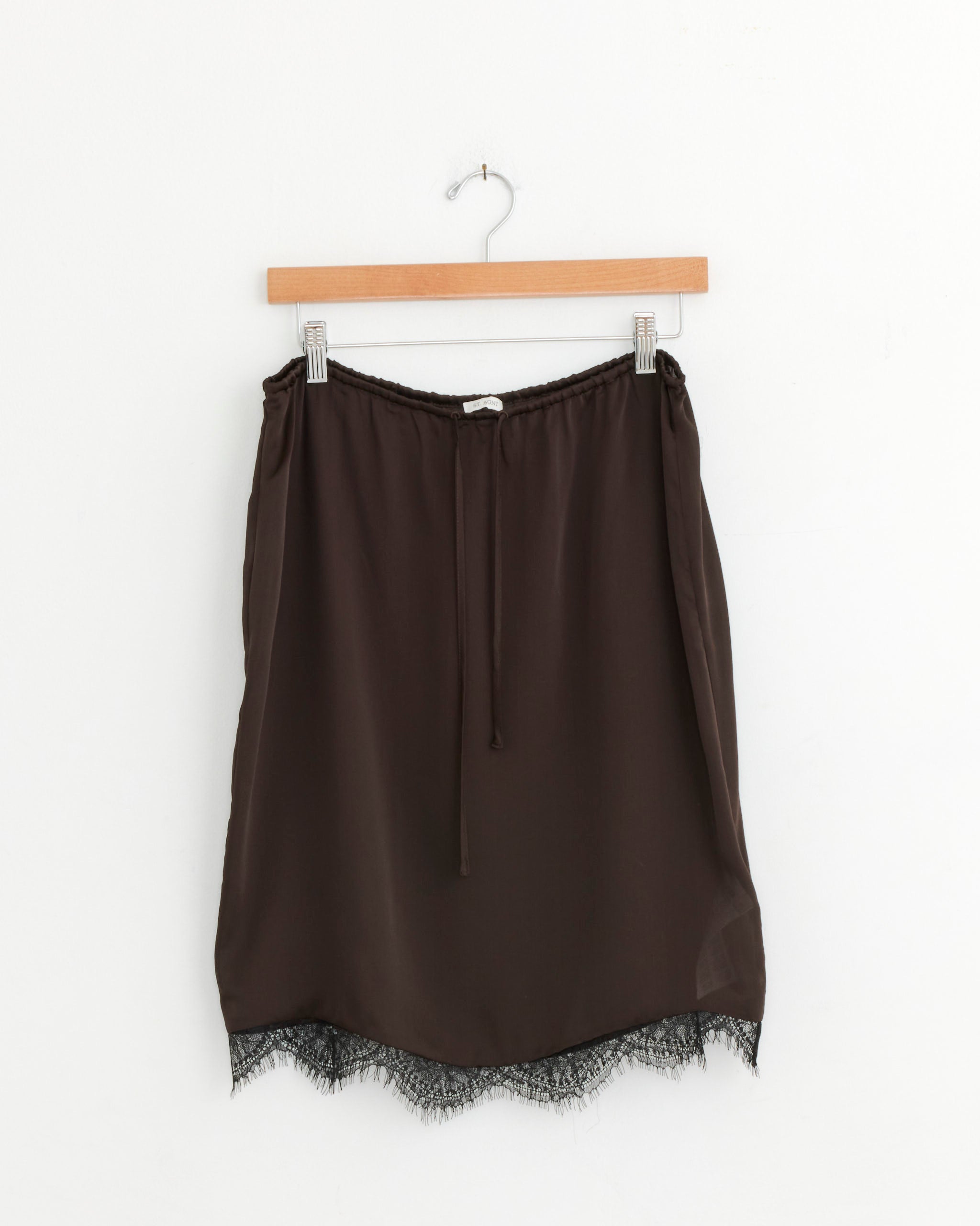 Fine Lace Skirt in Bark